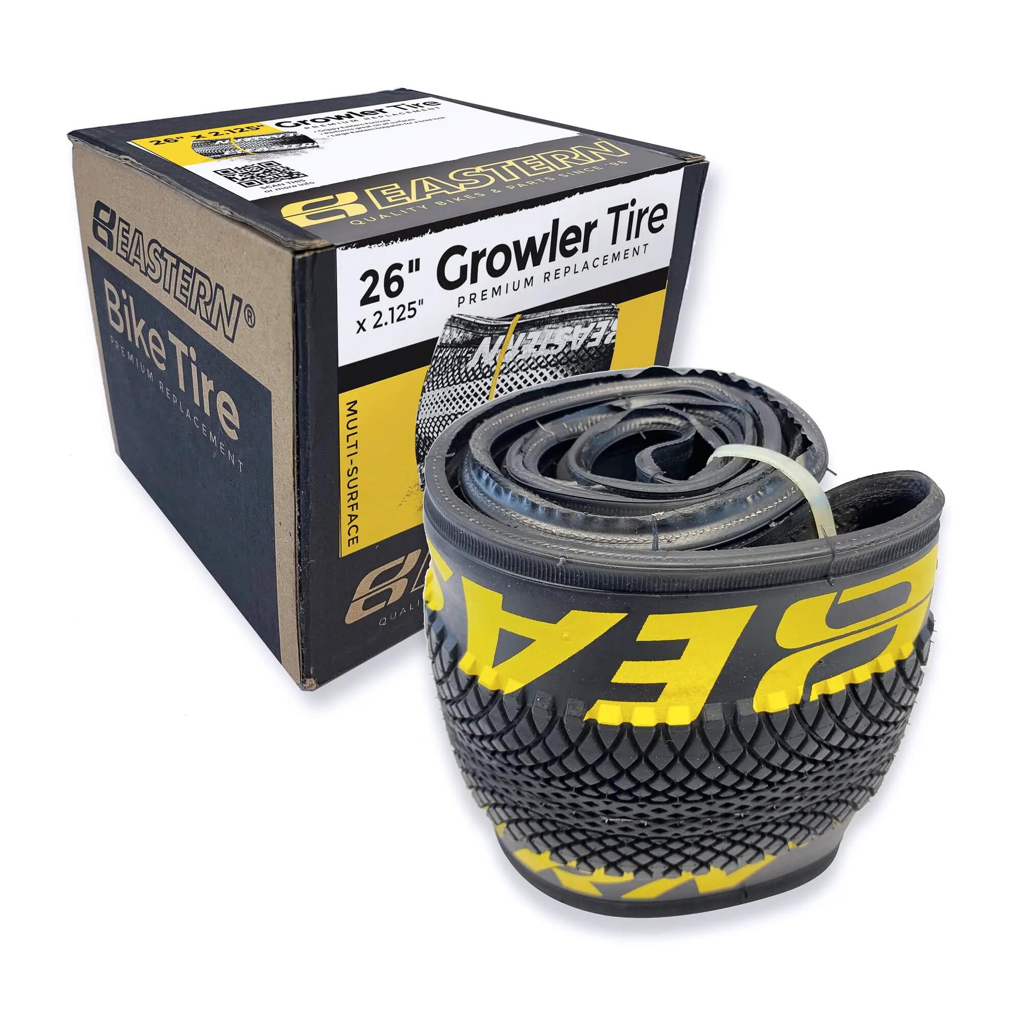 Eastern Growler Pneu 26 x 2,125 (Noir et Jaune) – Multi-Surface, Idéal pour 5/5