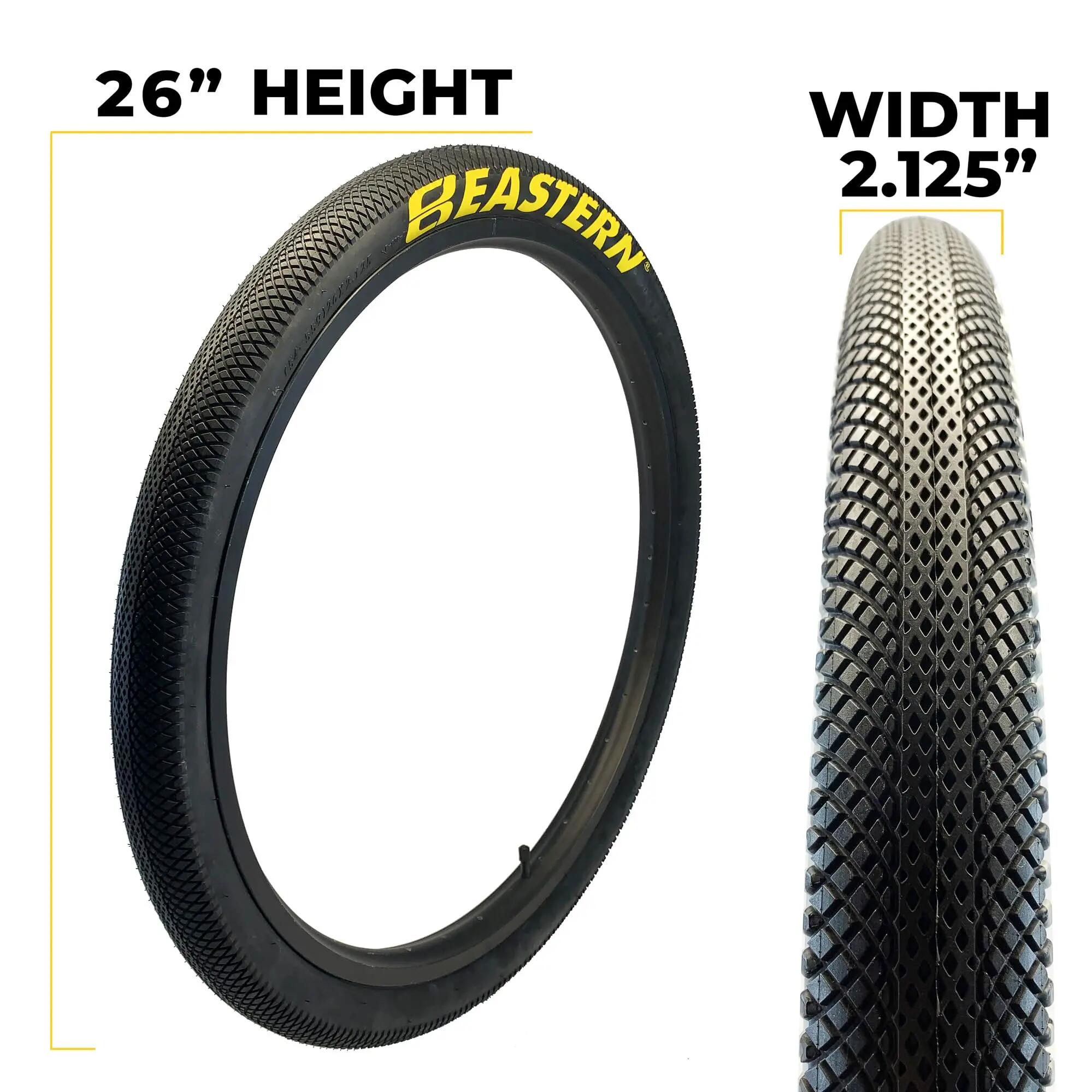 Eastern Growler Pneu 26 x 2,125 (Noir et Jaune) – Multi-Surface, Idéal pour 3/5