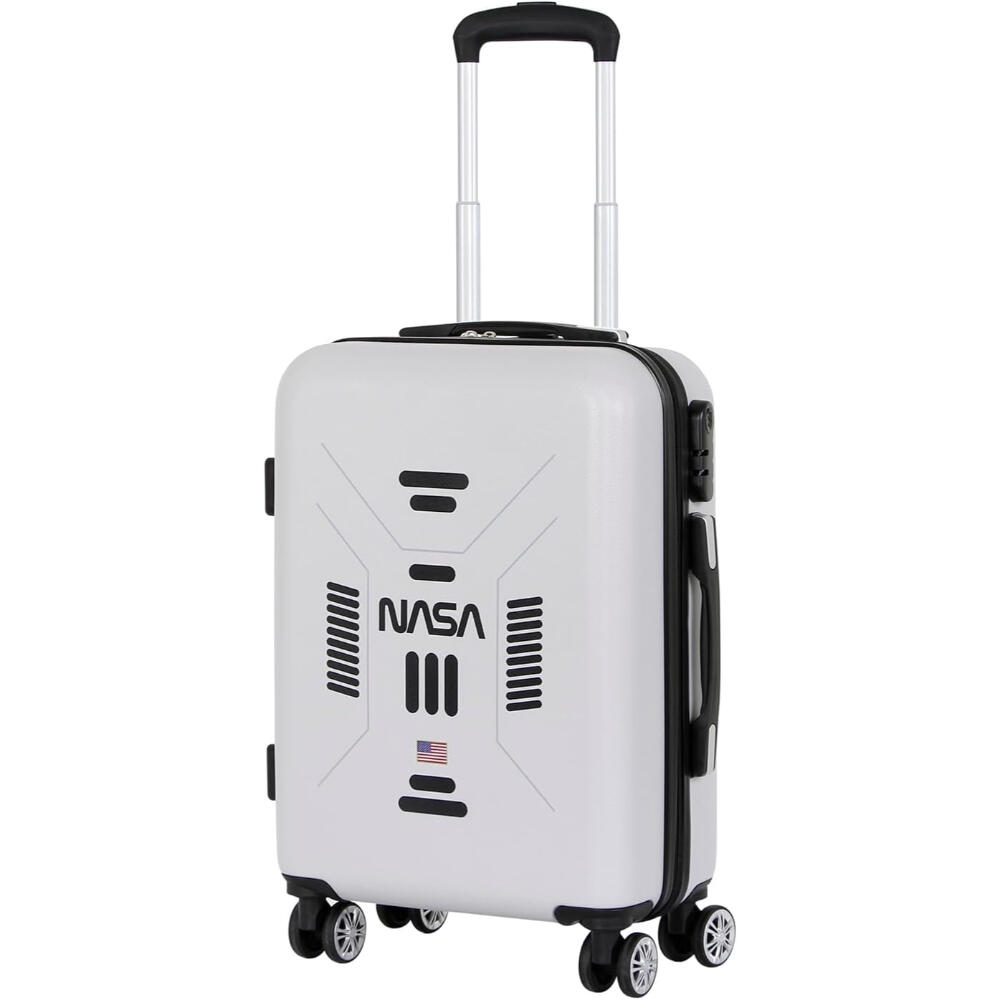 NASA Spaceship ABS 4-Wheel Cabin Suitcase, White