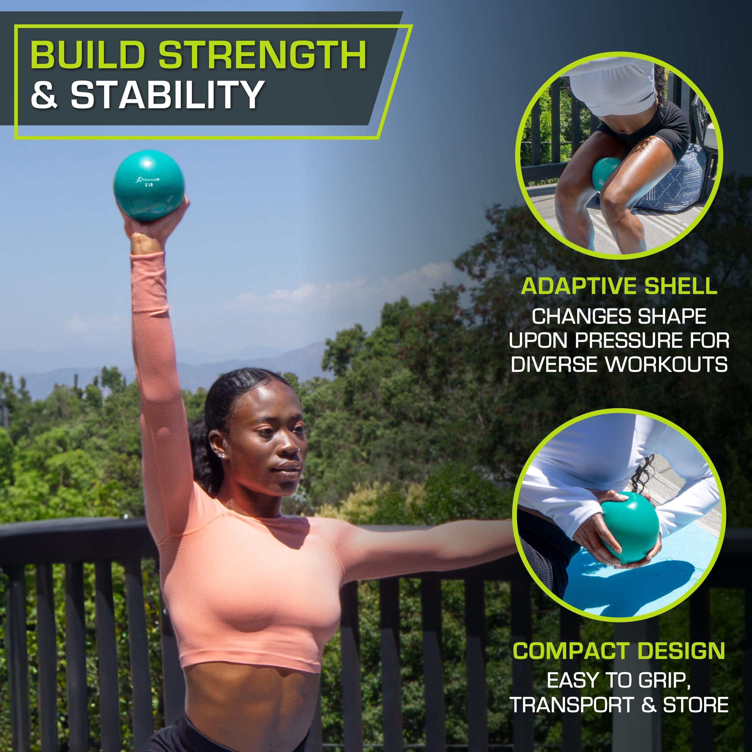 Weighted Toning Exercise Balls for Pilates, Yoga, Strength Training and 4/5