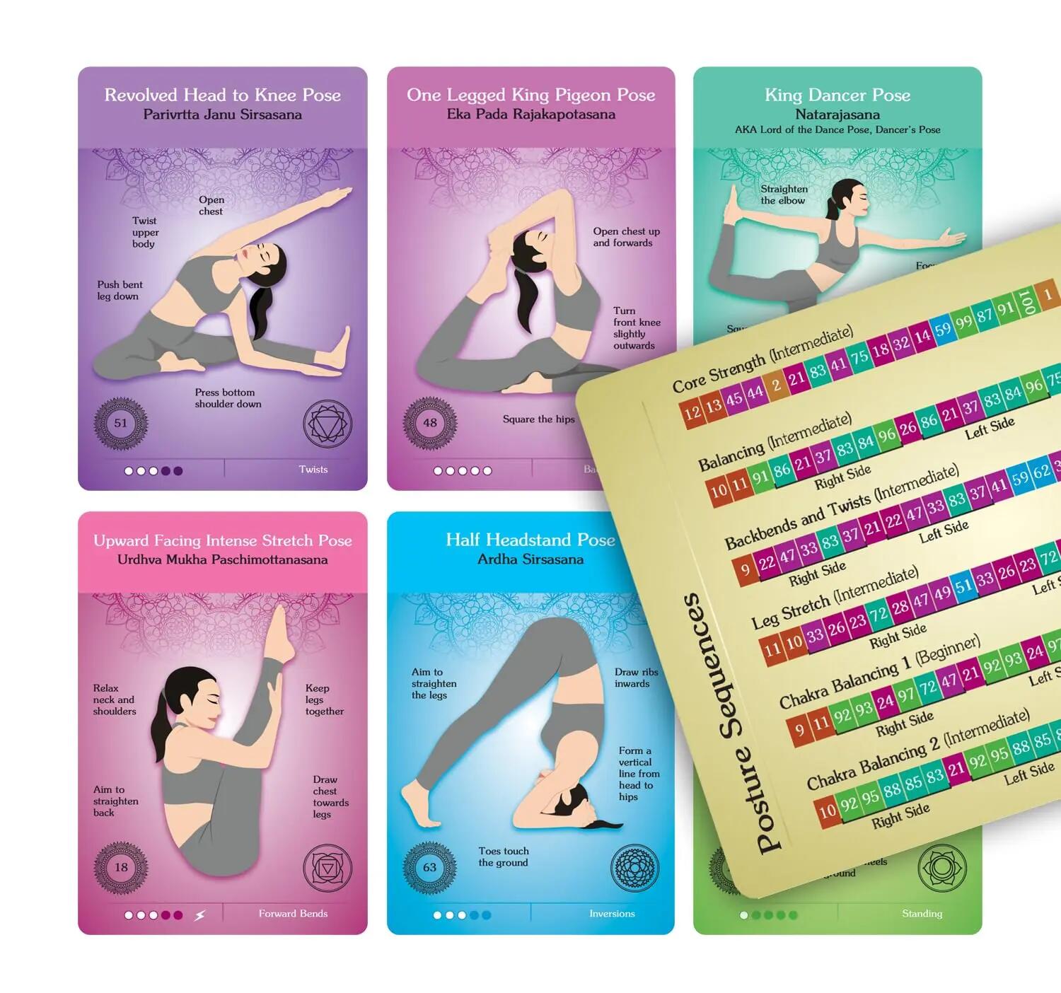 The Original Yoga Asana Cards - Deck d'Entraînement Avec Plus de 120 Poses 4/6
