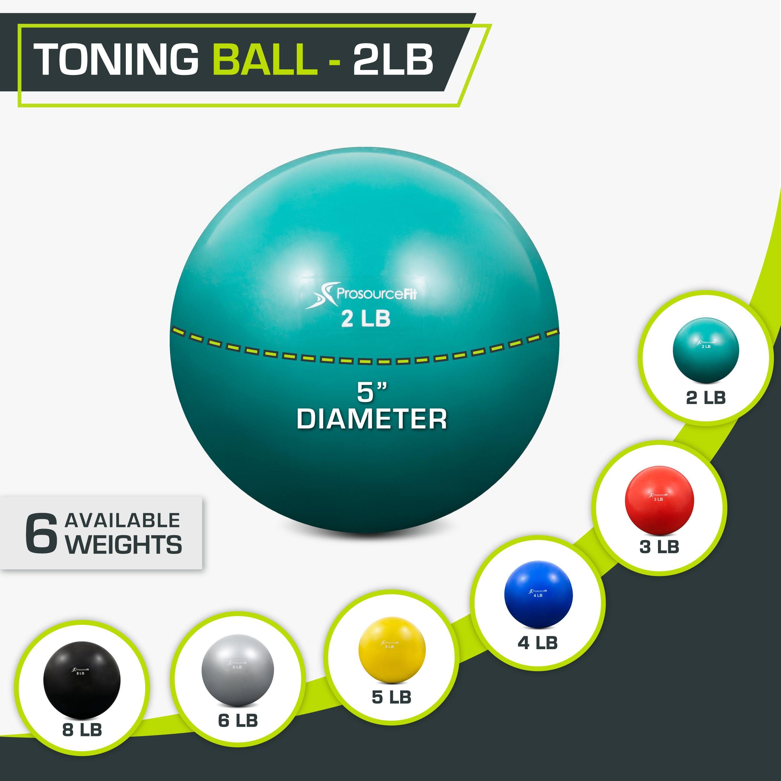 Weighted Toning Exercise Balls for Pilates, Yoga, Strength Training and 2/5