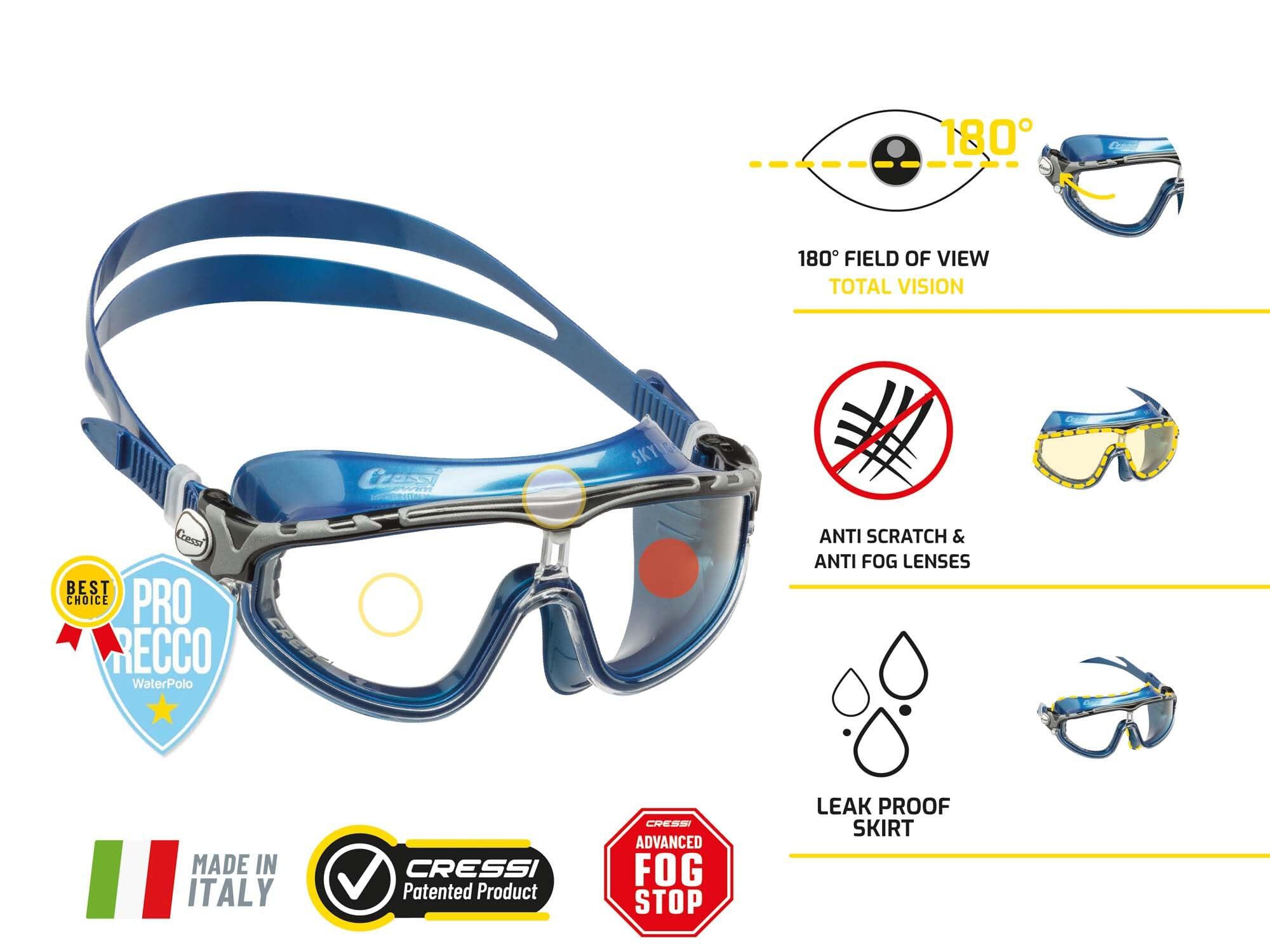 Skylight Goggles Clear/White Black - Lunettes de Natation Snorkeling et Piscine 2/3
