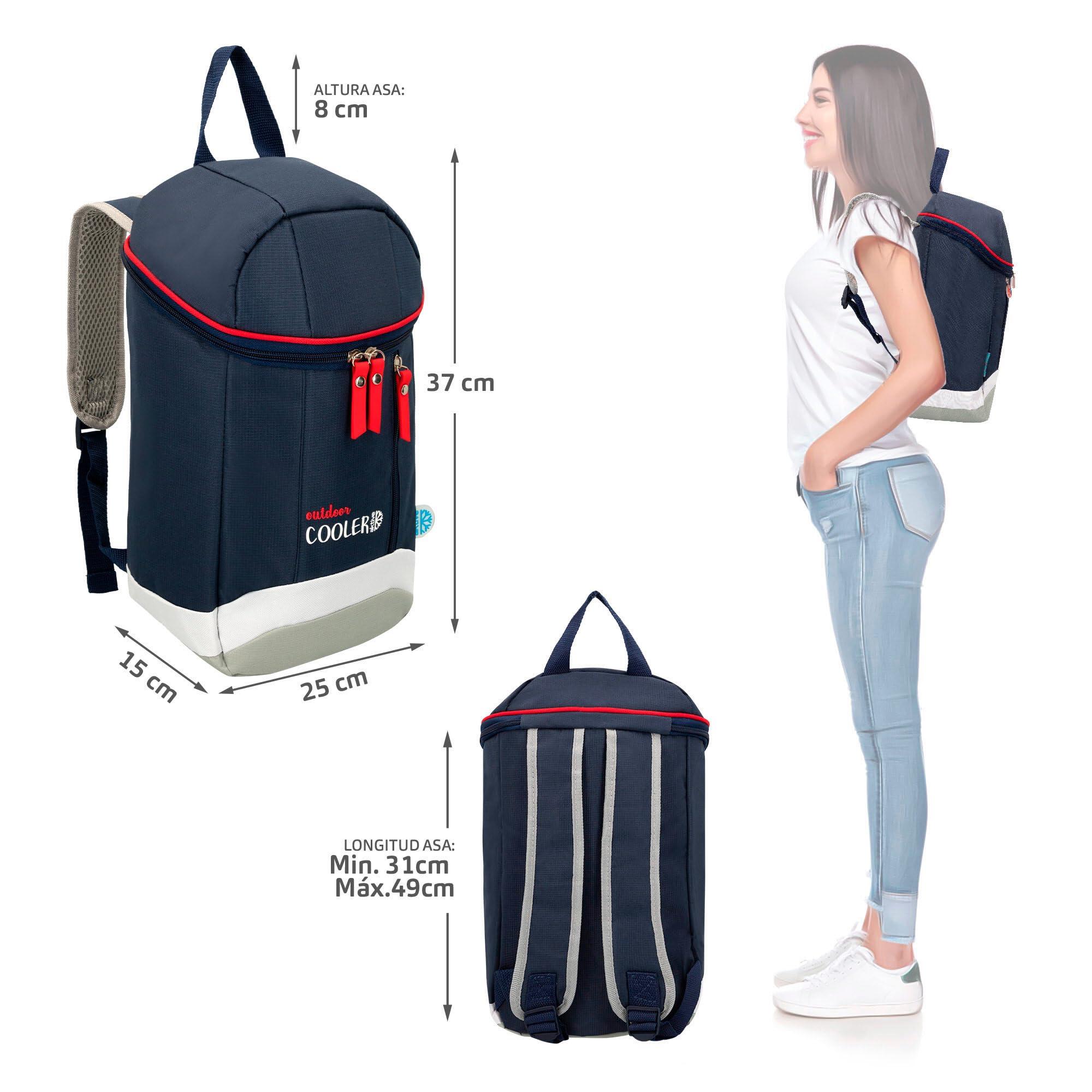 80730 Sac à dos thermique 9 litres, Bleu marine et blanc 6/7