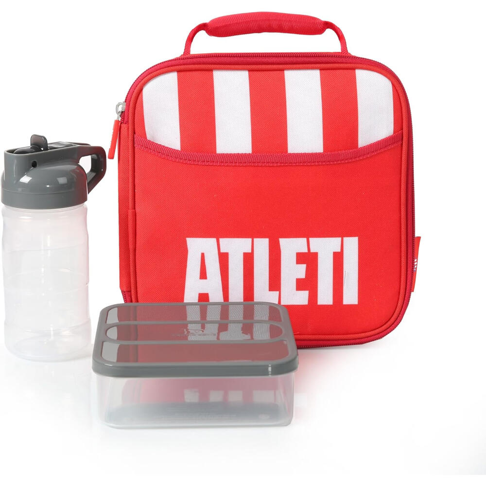 Bolsa Portaalimentos Térmica con Tupper y Botella Atlético de Madrid Rojo 2/2
