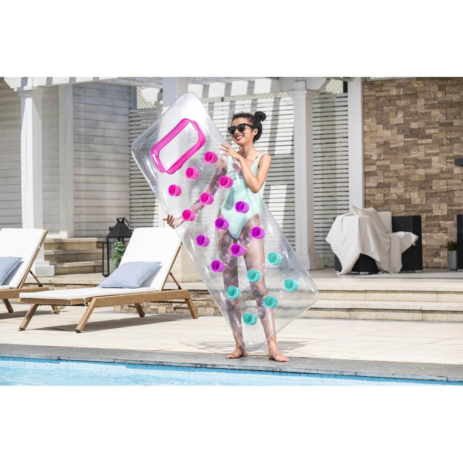 Materac dmuchany do pływania plażowy Bestway 43040 przeźroczysty 4/7