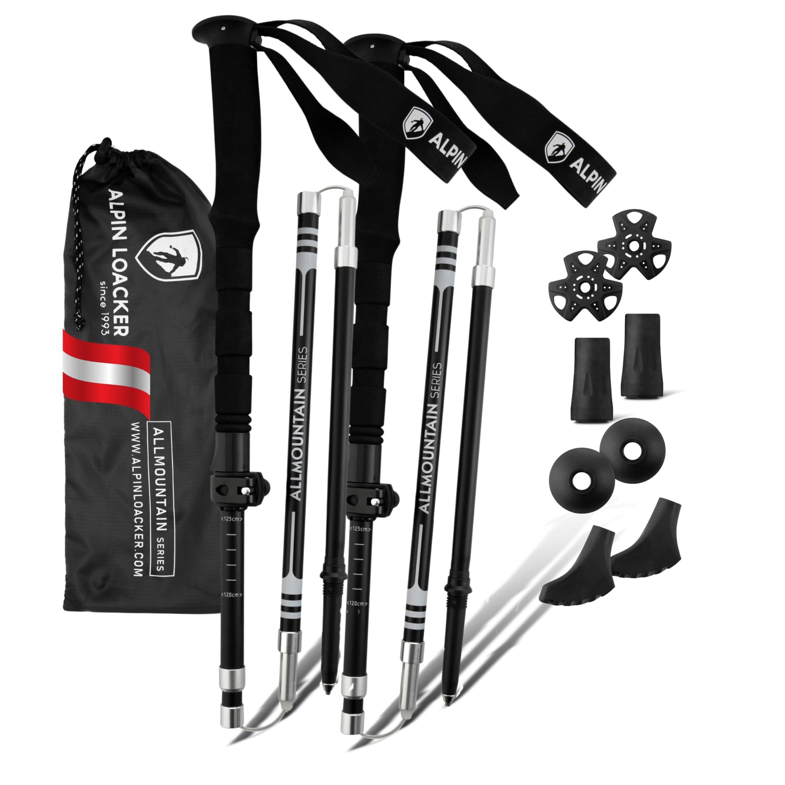 Bâtons de randonnée Pliables Carbone ou Aluminium avec poignée liège I Bâtons 1/5
