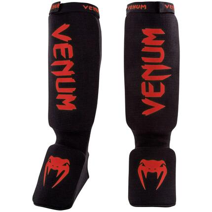Kontact Protège-Tibias, Homme, XS, Noir/Rouge