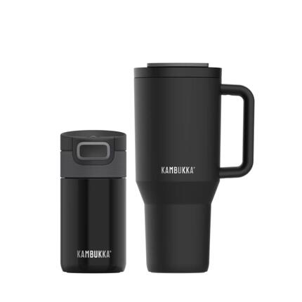 Kubek termiczny ze słomką Rio 950ml, mały kubek na kawę Etna Kambukka Dark Spark