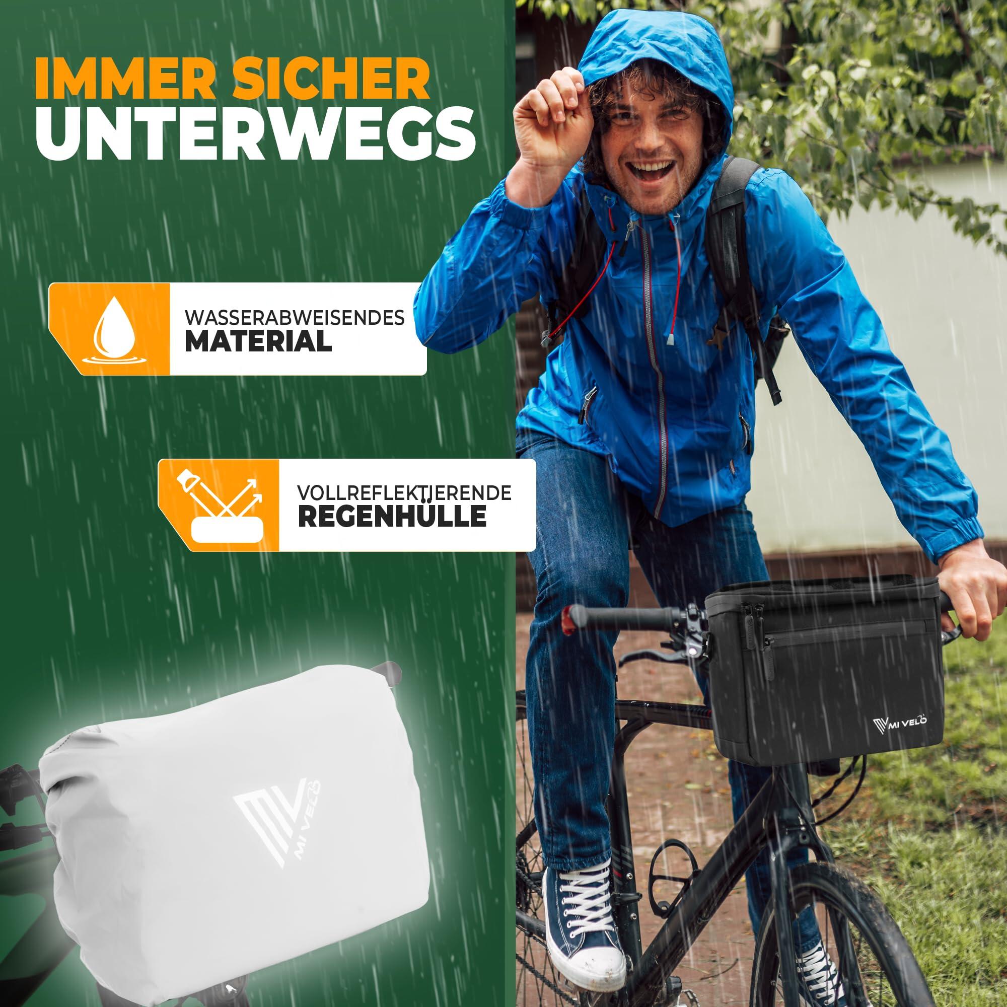 Sacoche de guidon de vélo imperméable et spacieuse, compatible avec vélo 6/6