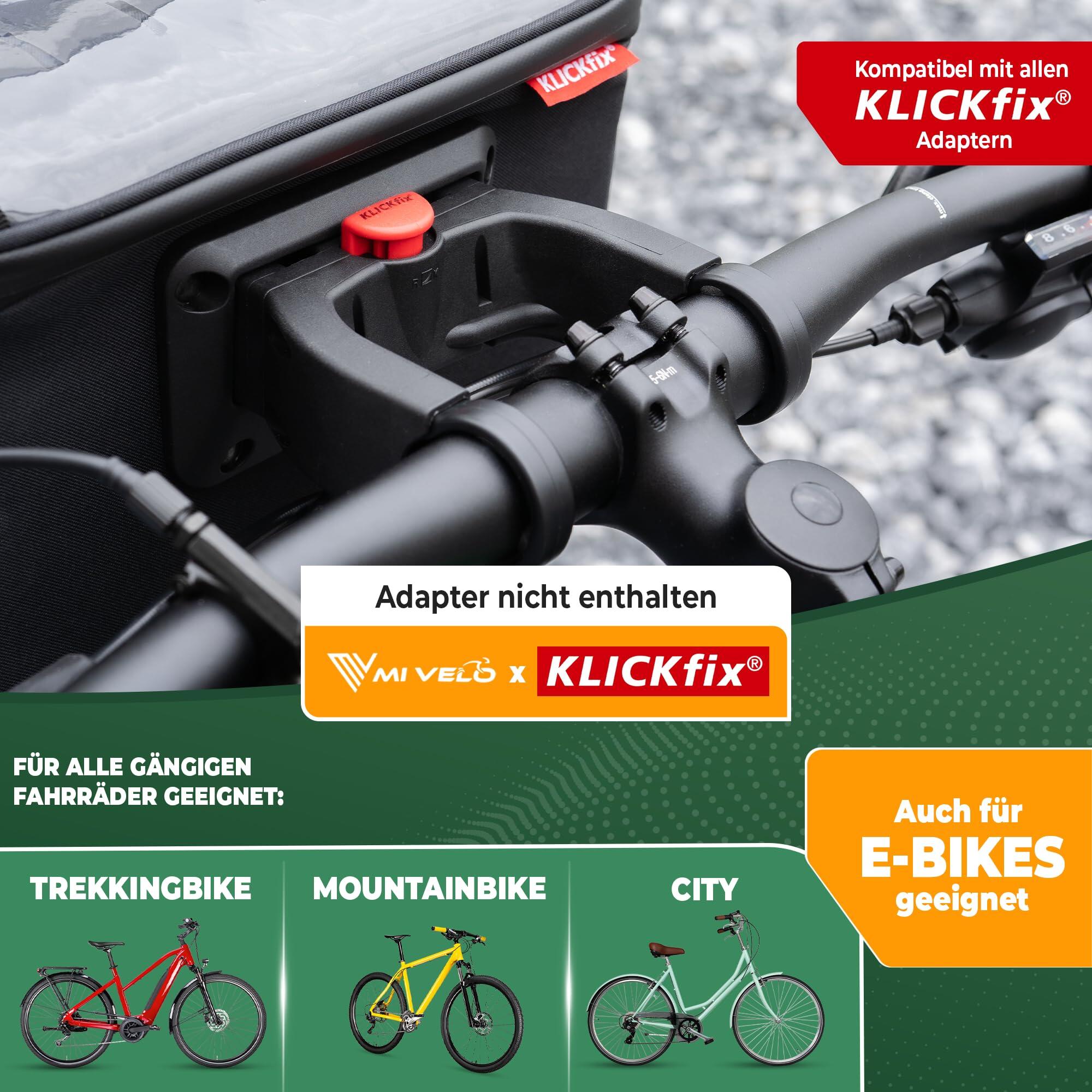 Sacoche de guidon de vélo imperméable et spacieuse, compatible avec vélo 4/6