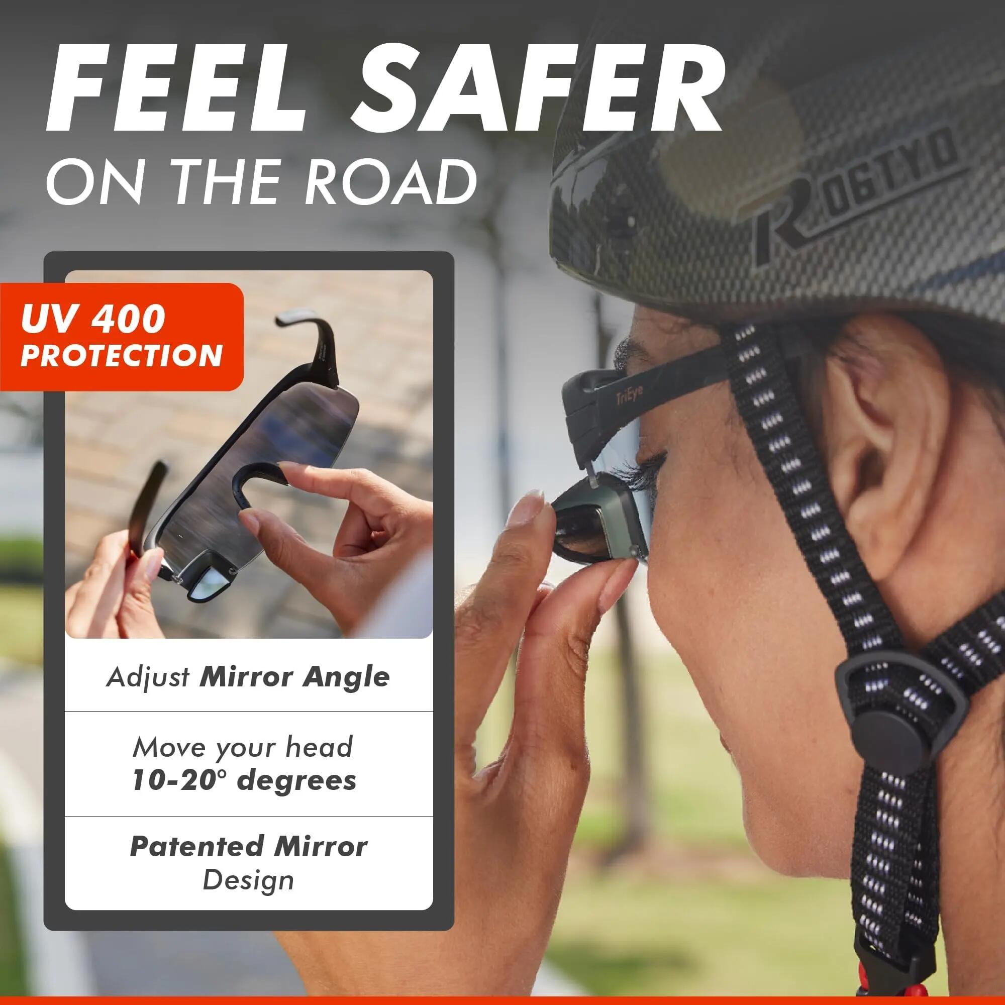 Lunettes de Cyclisme avec Rétroviseur - Lunettes de Sport pour Homme & Femme 4/7