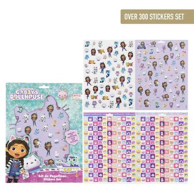 Set di adesivi per bambini "Casa delle bambole di Gabby" - Oltre 300 adesivi