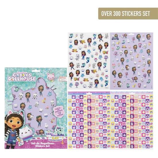 Set di adesivi per bambini "Casa delle bambole di Gabby" - Oltre 300 adesivi