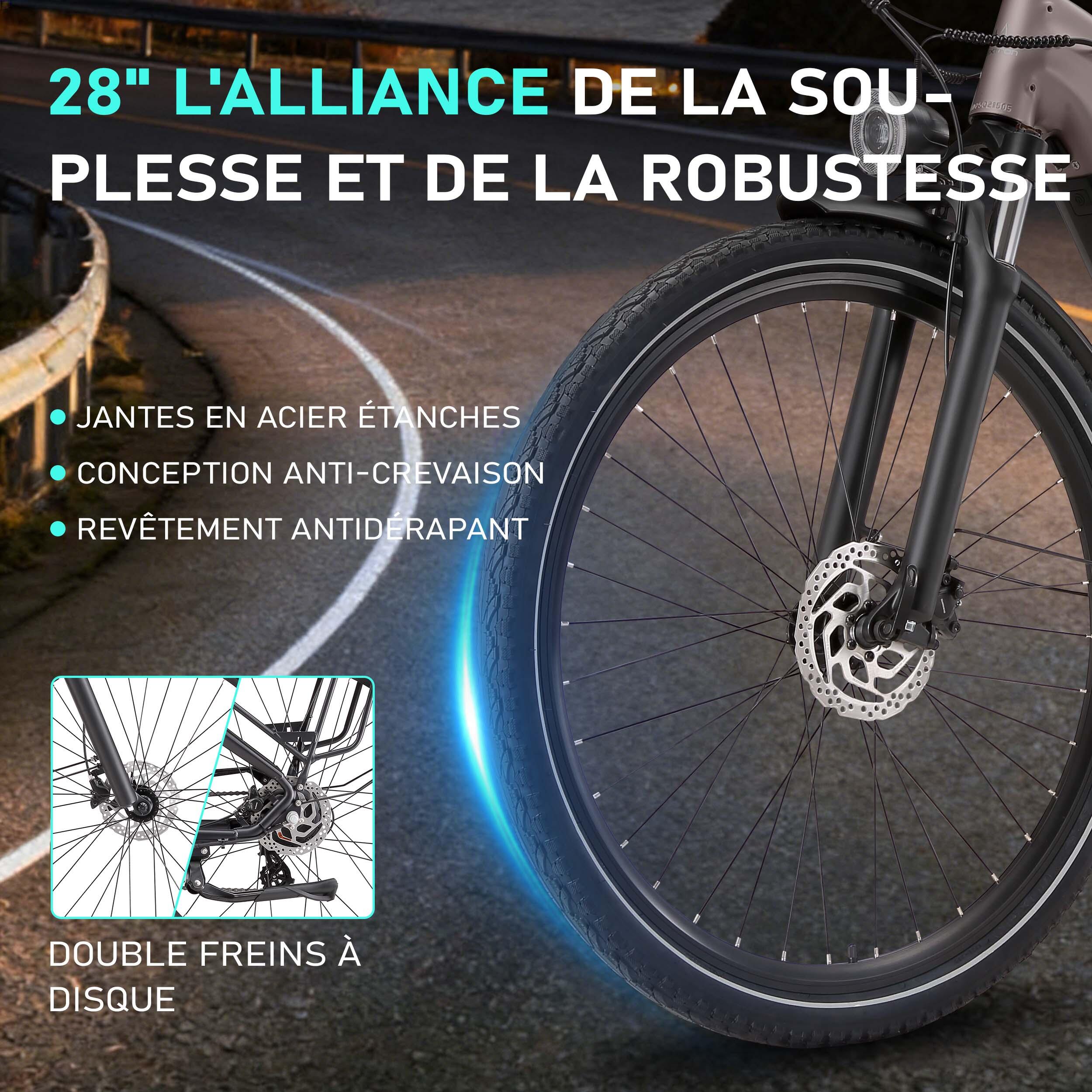 Vélo électrique urbain MAXTRON Marathon pour adultes, batterie 36 V 22,5 Ah 6/7