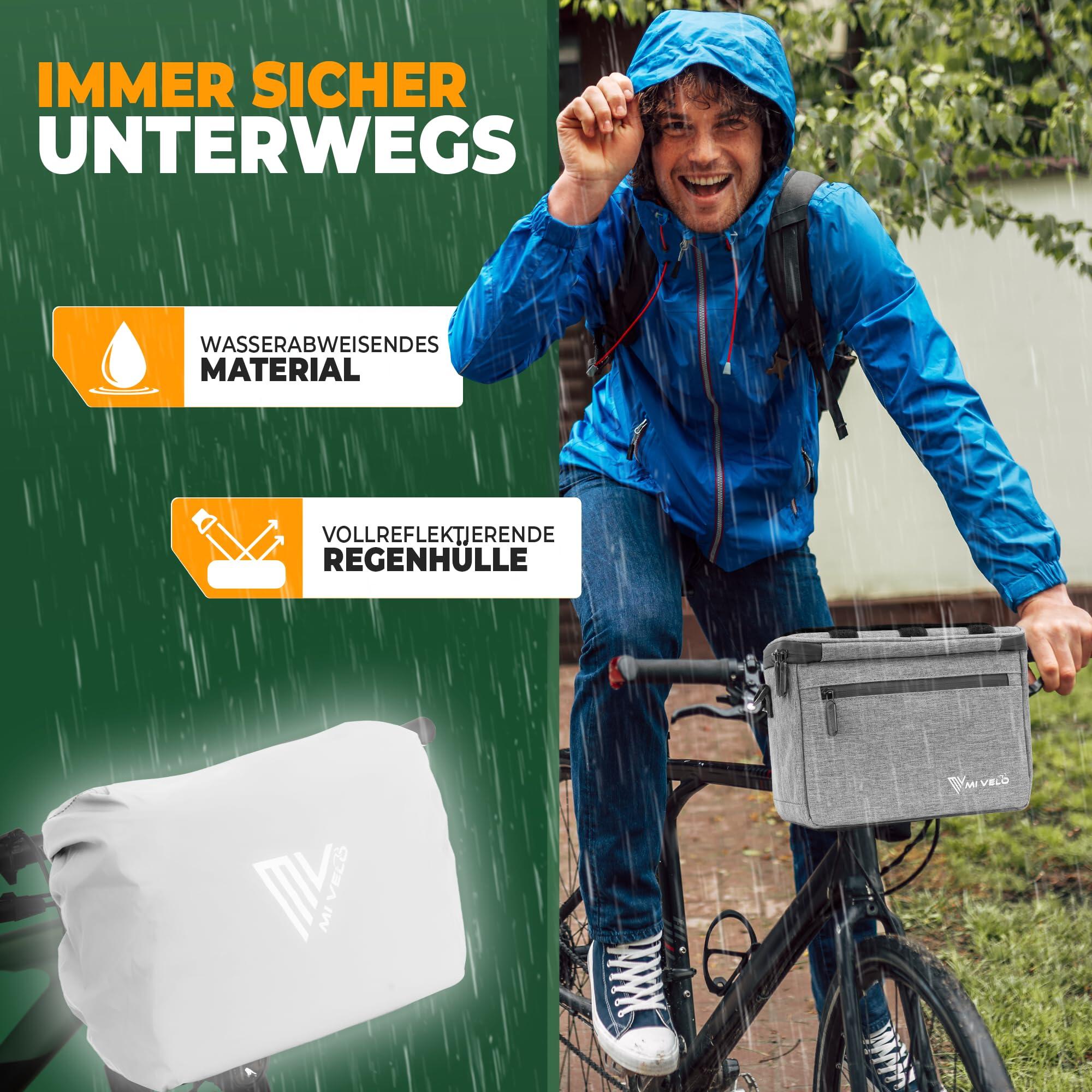 KLICKfix Sacoche de guidon de vélo, imperméable et spacieuse, compatible avec 6/6