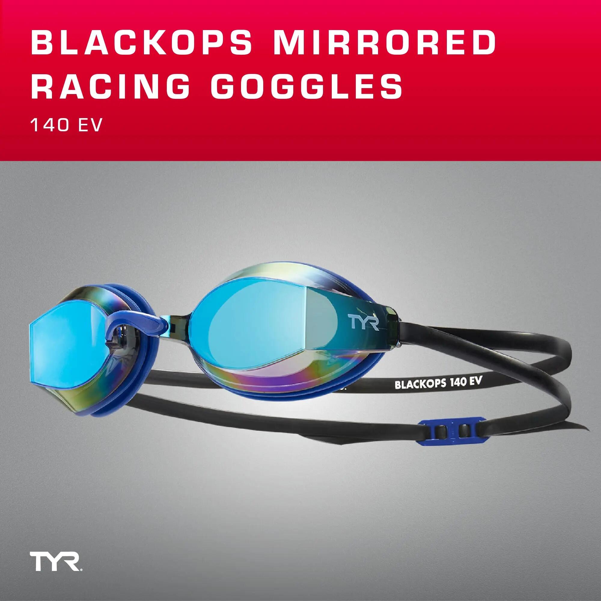 Adults Black Ops Mirrored Swim Goggles - Gold/Navy 2/6