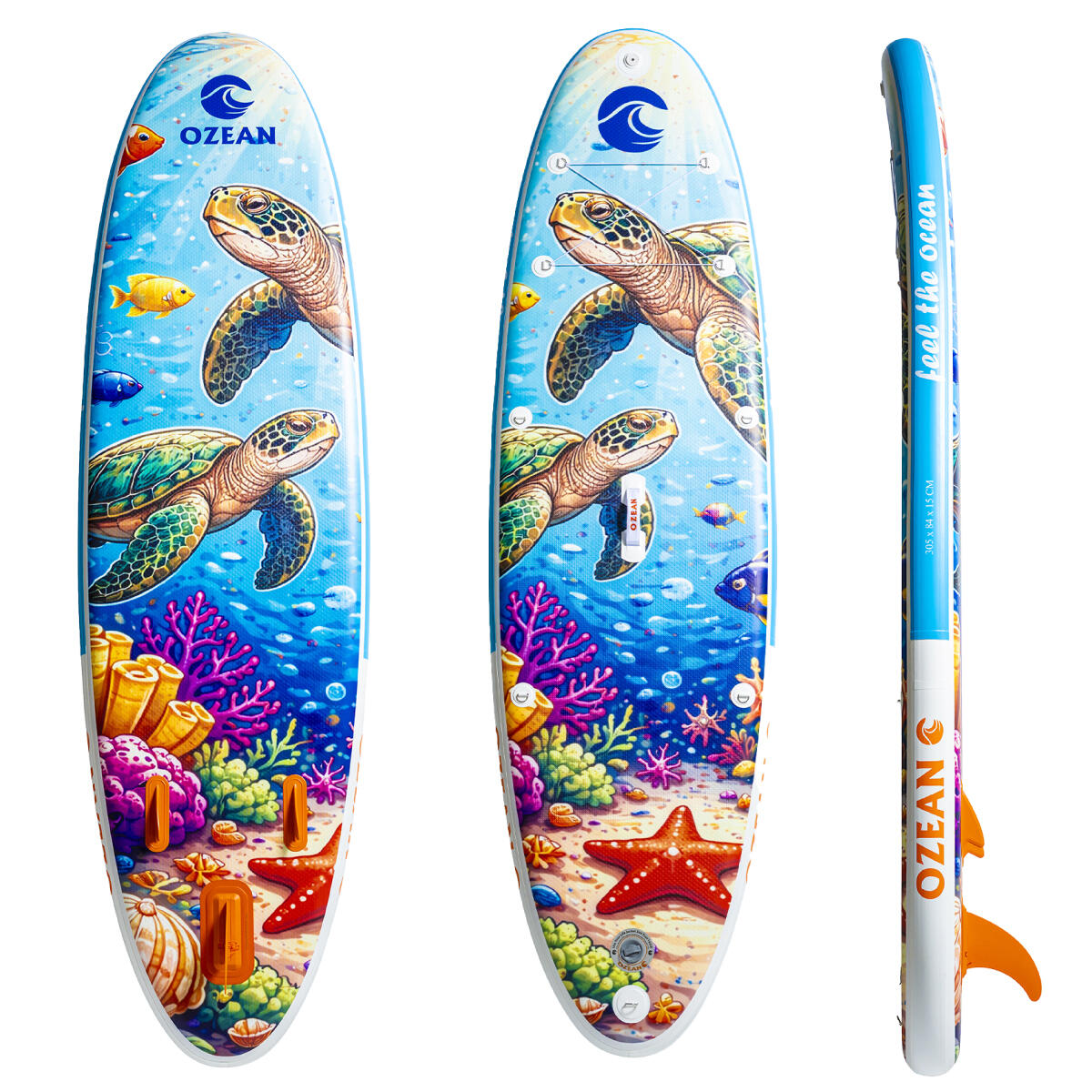 Planche SUP OZEAN Premium 305 cm 10' Full Print 3D Tec, siège + 11 accessoires 8/8