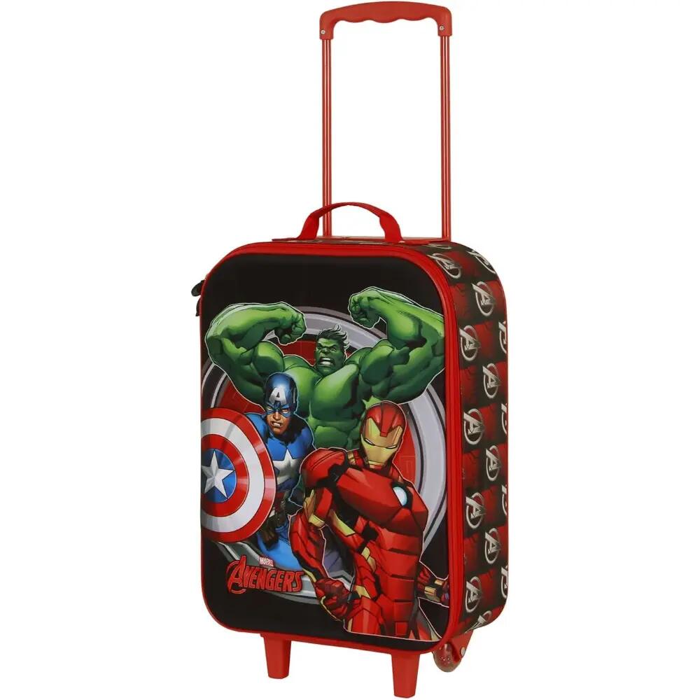Marvel The Avengers Almighty Soft 3D Trolley Suitcase, Red