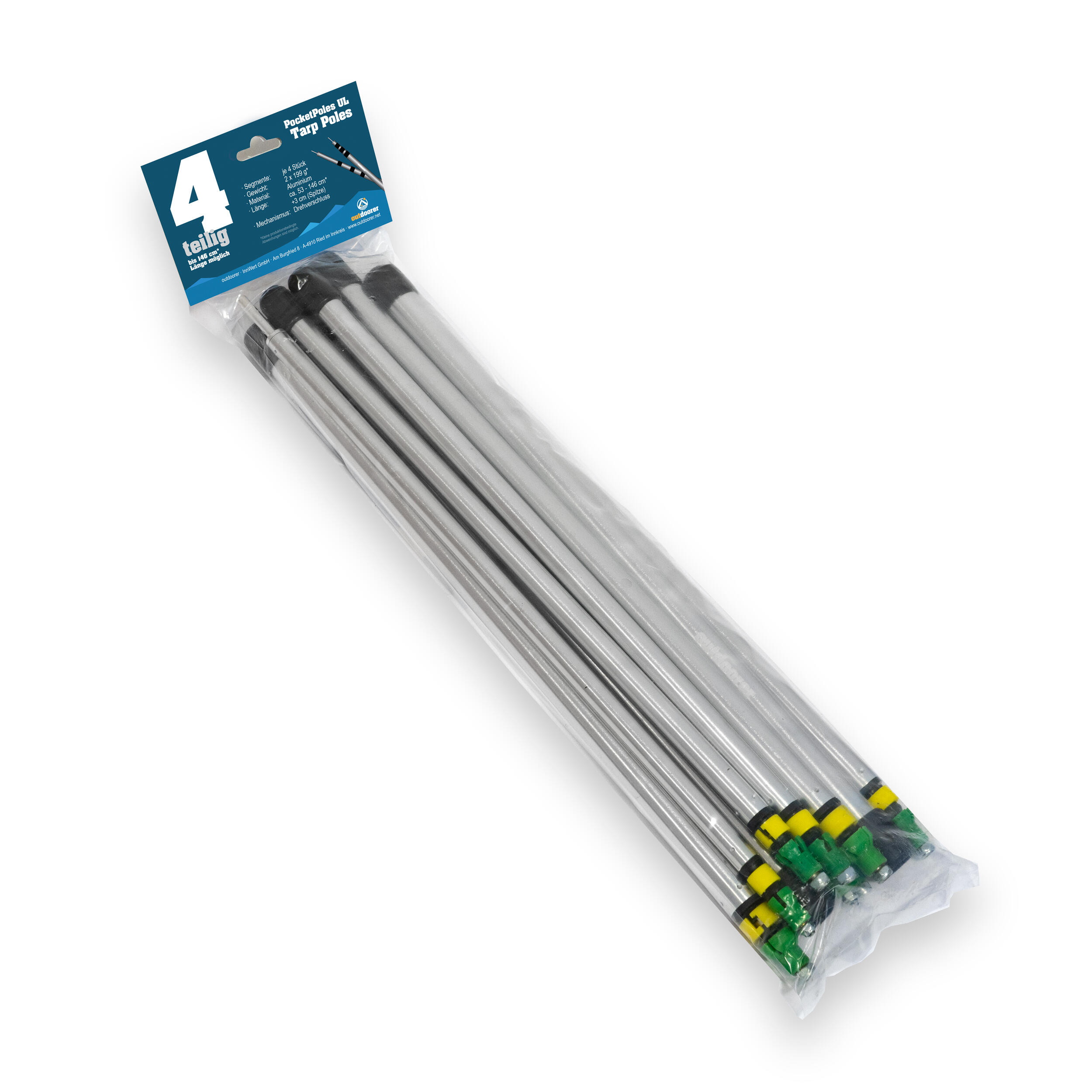 Teleskopstangen PocketPoles UL 4-teilig - Aufstellstangen für Tarp 5/7