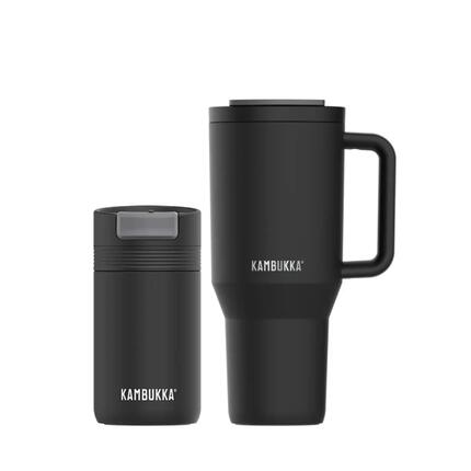 Kubek termiczny duży Rio 950ml + mały Cabo 300ml Zestaw Kambukka Black Onyx