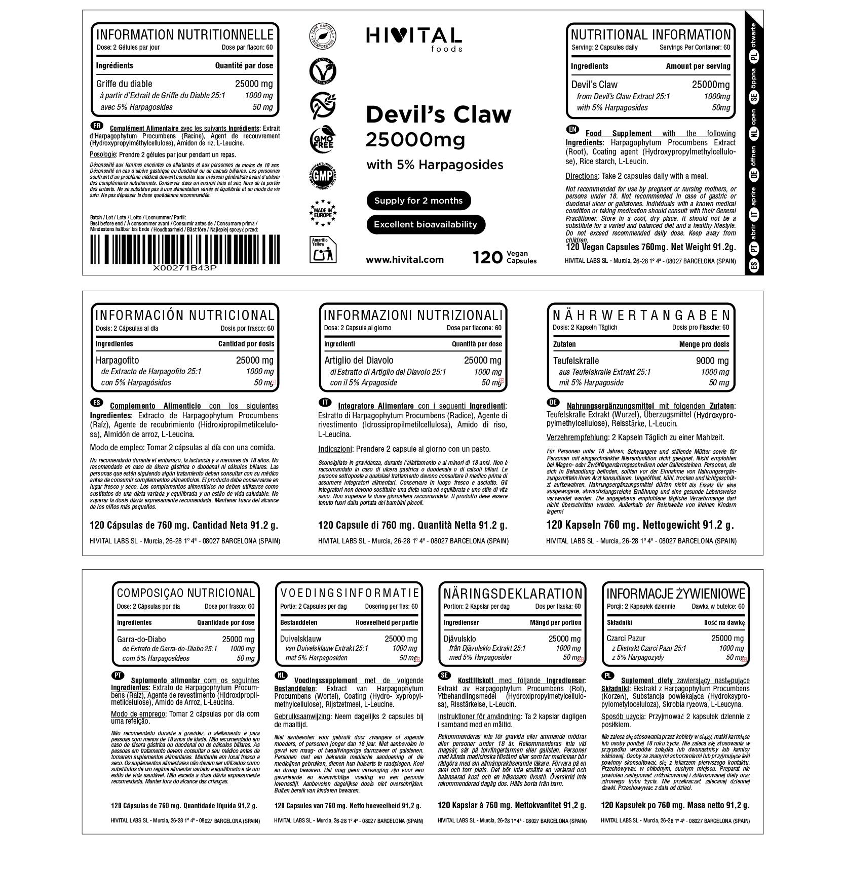 Harpagofito 25000 mg | 120 cápsulas veganas 2/2