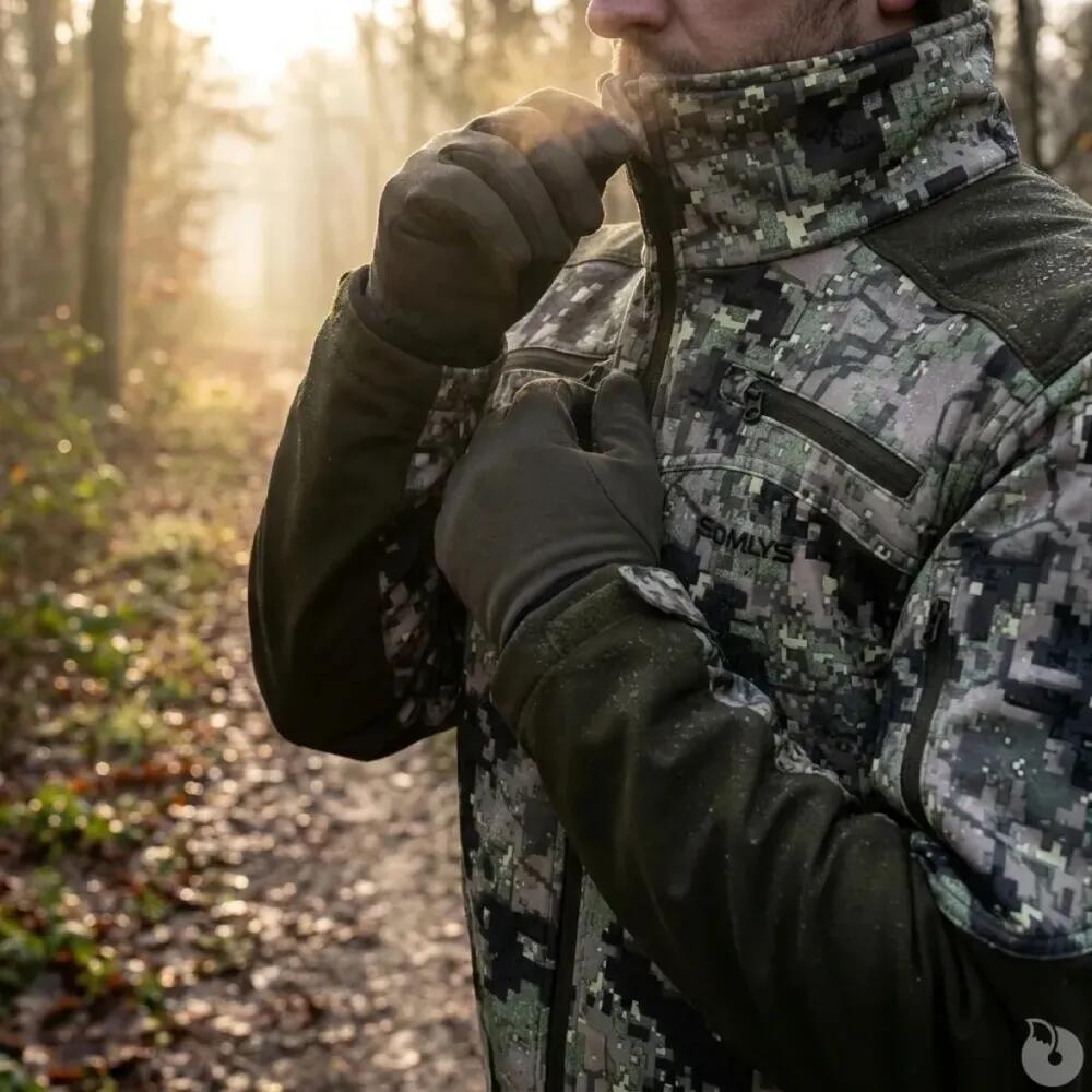 Veste mixte stretch nylon polyester camo digital vert S à 3XL 4/5