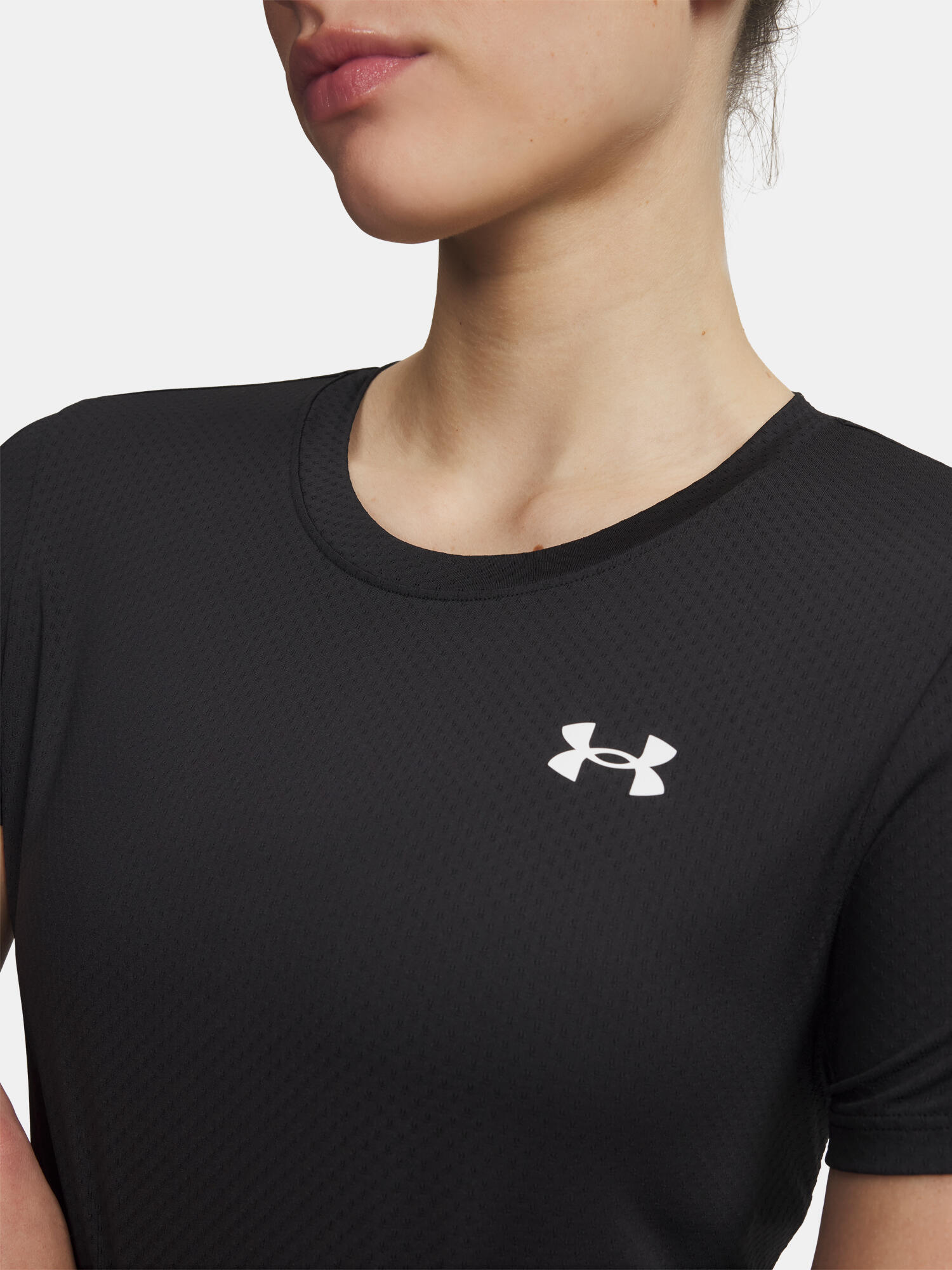 Dames trainingsshirt Under Armour Tech Mesh zwart/wit 3/3