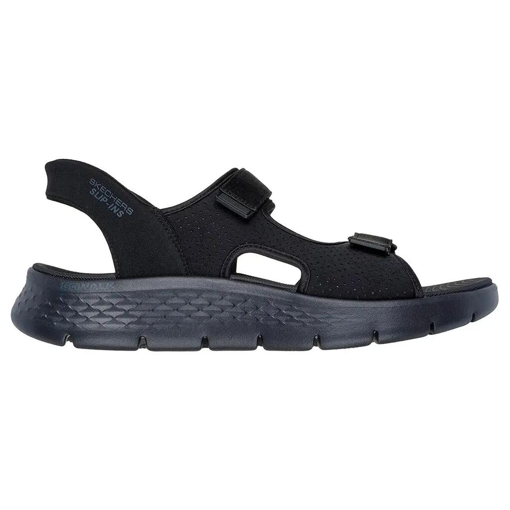 Skechers Go Walk slip-on sandals for men in black.