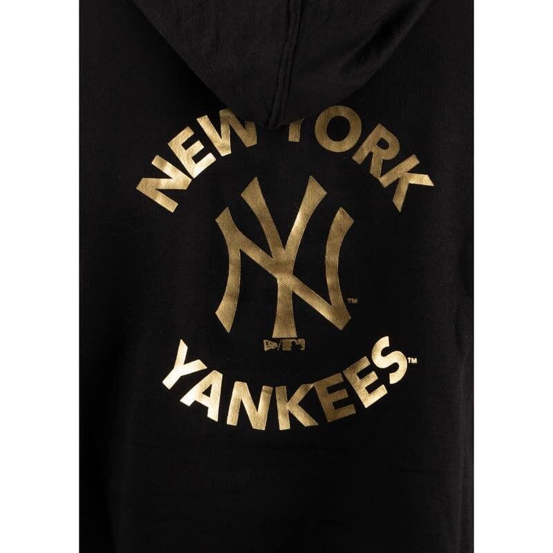 Sudadera con capucha para hombre New era Mlb tm logo metallic en color negro 5/5