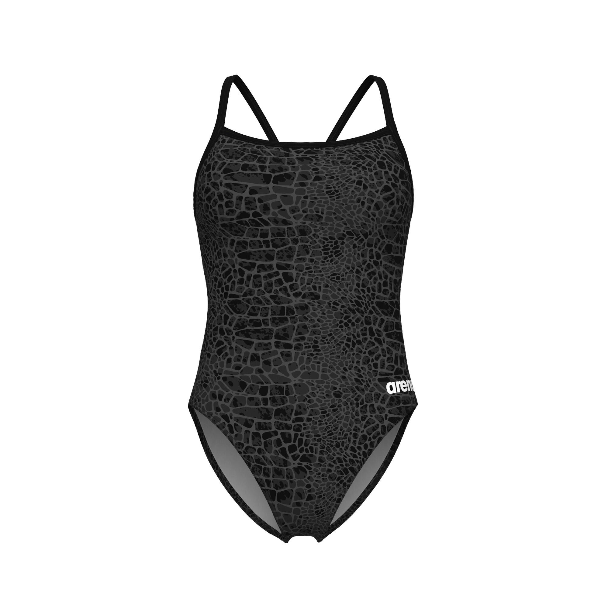 Bañador Arena Snakeskin Dos Challenge Negro para mujer 12/13