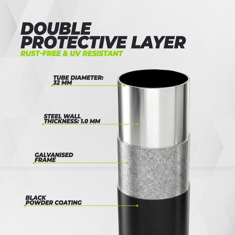 Poarta Fotbal cu Perete marcat pentru goluri  220 x 170 cm VirtuFit