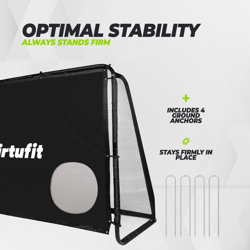 Poarta Fotbal cu Perete marcat pentru goluri  220 x 170 cm VirtuFit