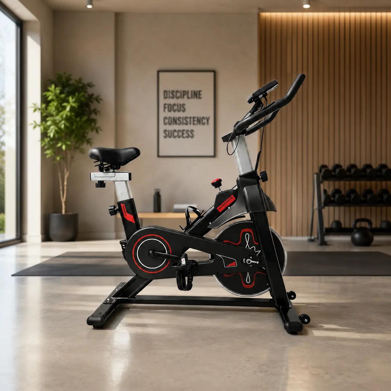 Bicicleta Estática Resistencia Ajustable Con Pantalla LCD 6/6