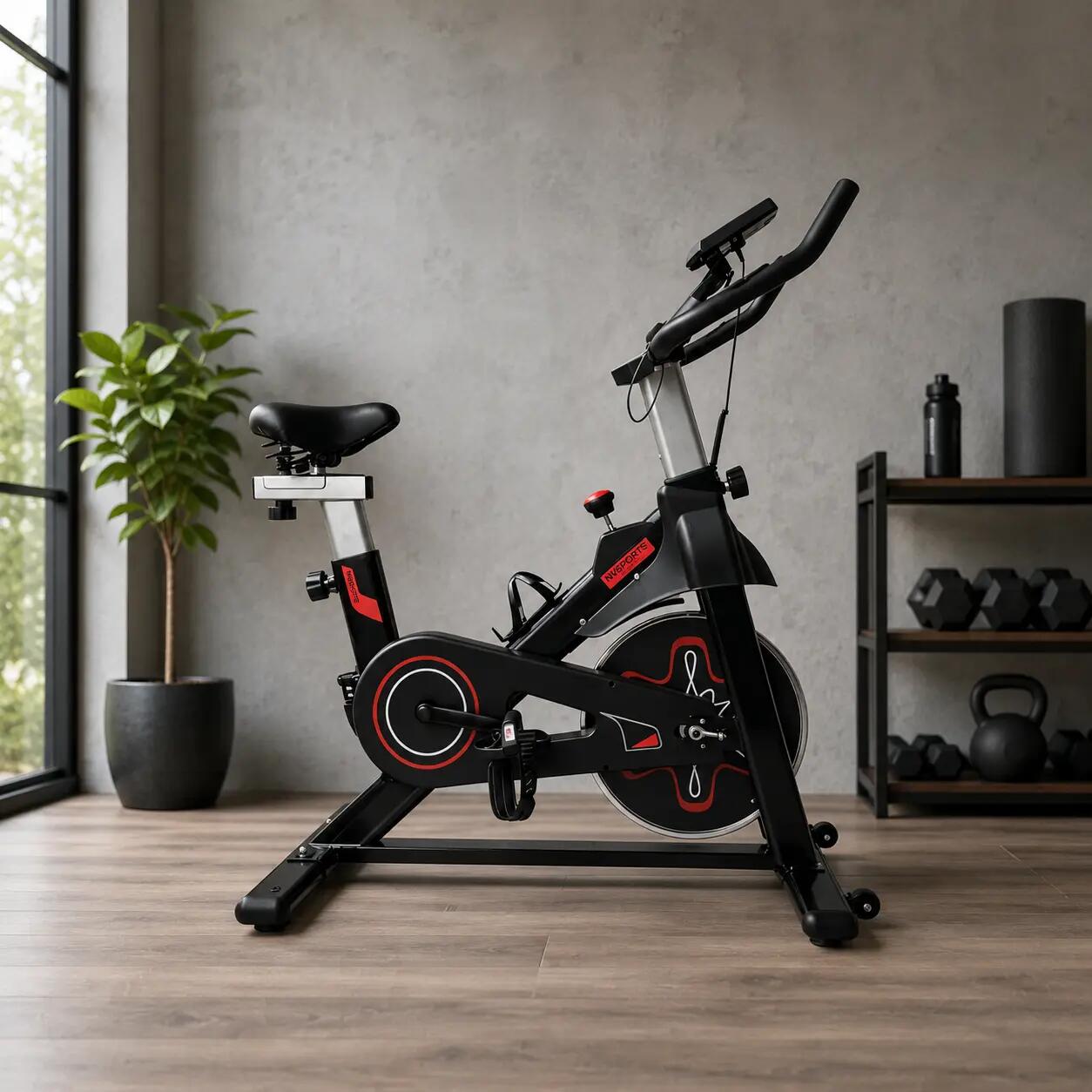 Bicicleta Estática Resistencia Ajustable Con Pantalla LCD 5/6