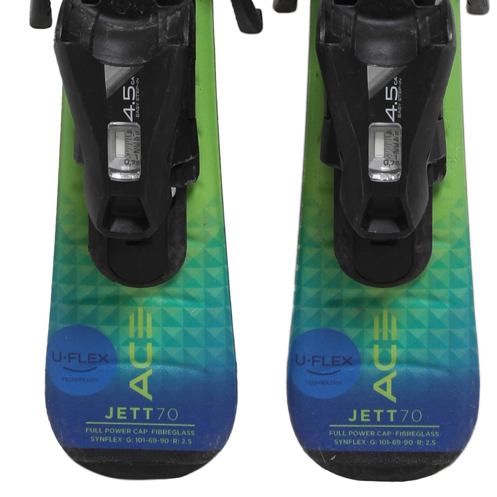 TWEEDEHANDS - Junior Gebruikte Ski Elan Jett + Bindingen - GOEDE 4/4
