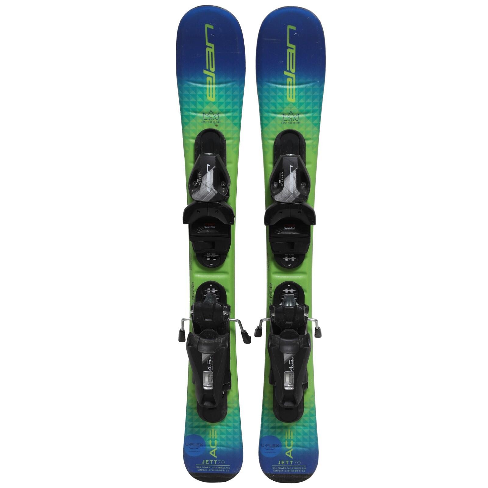TWEEDEHANDS - Junior Gebruikte Ski Elan Jett + Bindingen - GOEDE 2/4