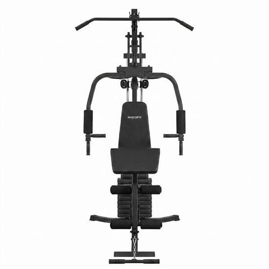 Station de Musculation Multifonction avec Poulies et Banc Ergonomique — Tirage