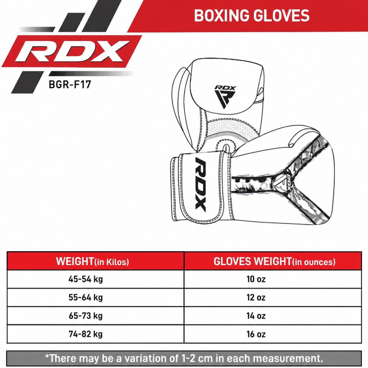 Gants de boxe RDX F17 - Noir/Bleu - 16oz 7/7