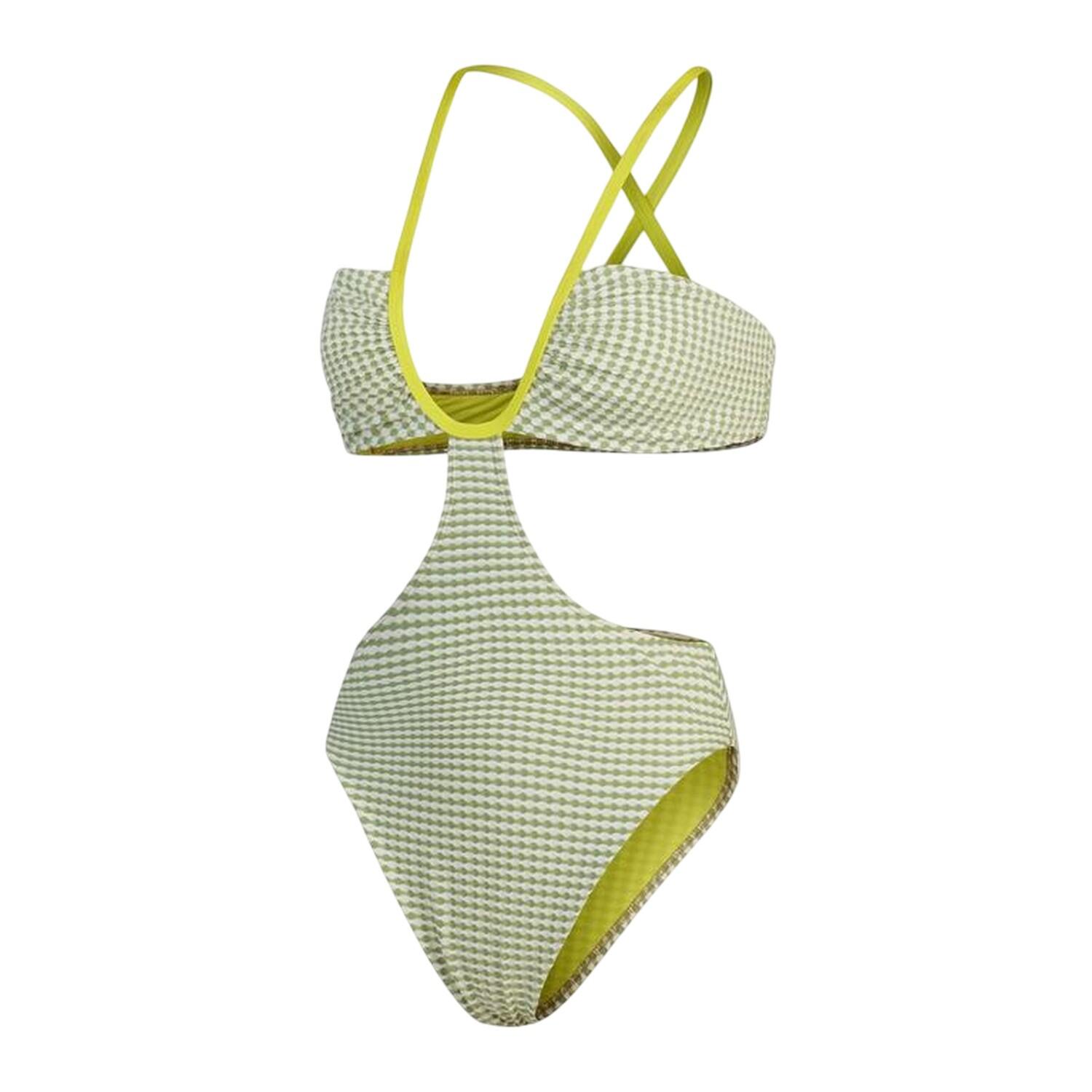 Speedo Womens/Ladies Gingham Cut Out One Piece Swimsuit