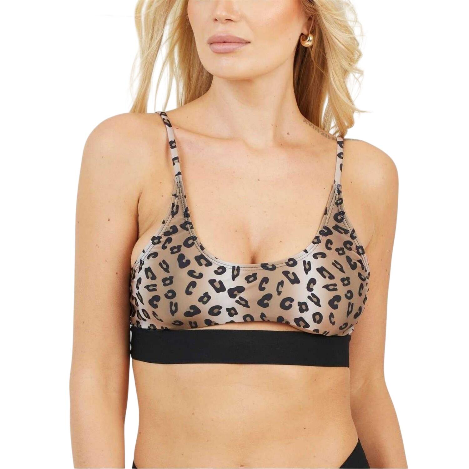 Brave Soul Womens/Ladies Leopard Print Bikini Top