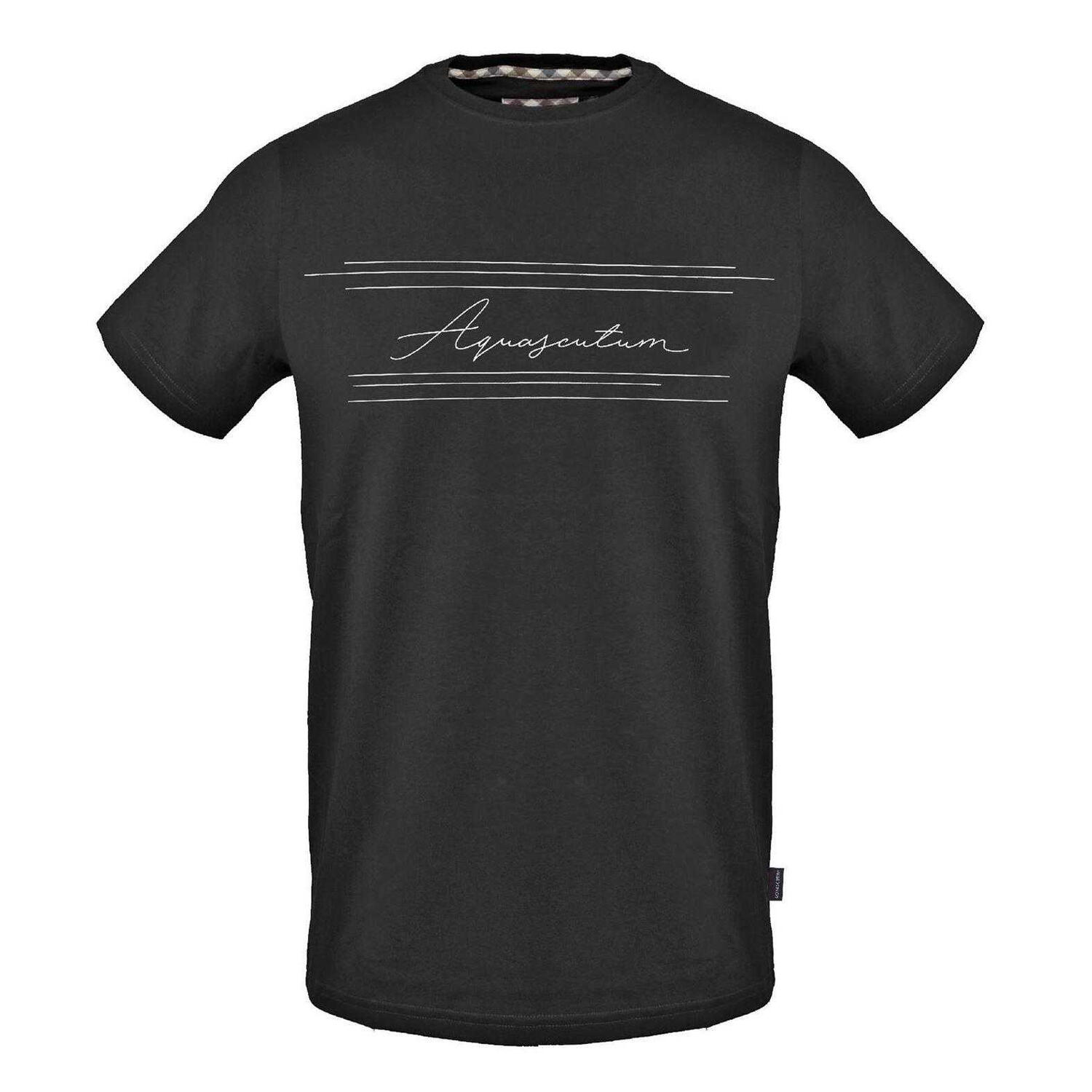 Aquascutum Mens Lettering Cotton T-Shirt