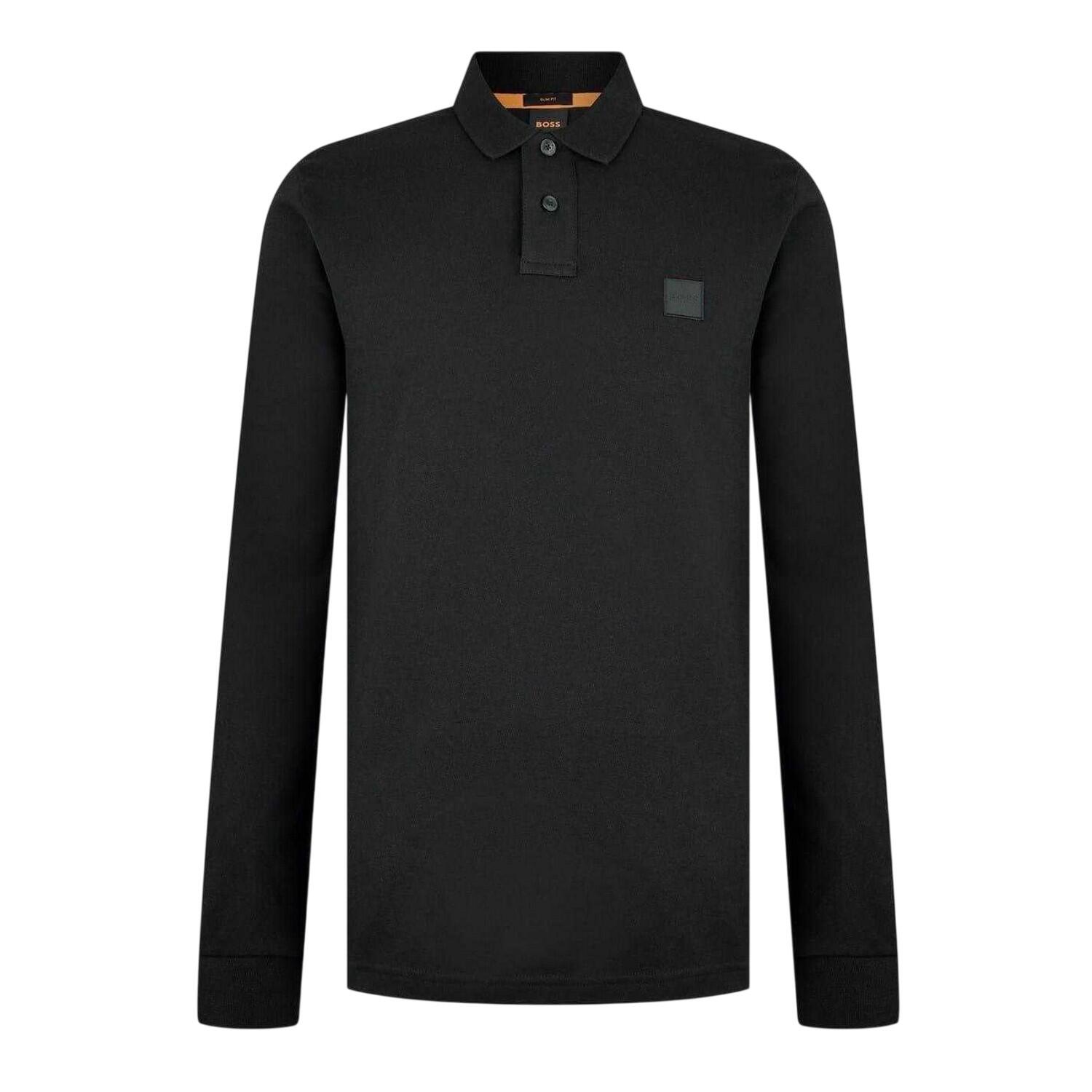 Boss Mens Passerby Logo Long-Sleeved Polo Shirt