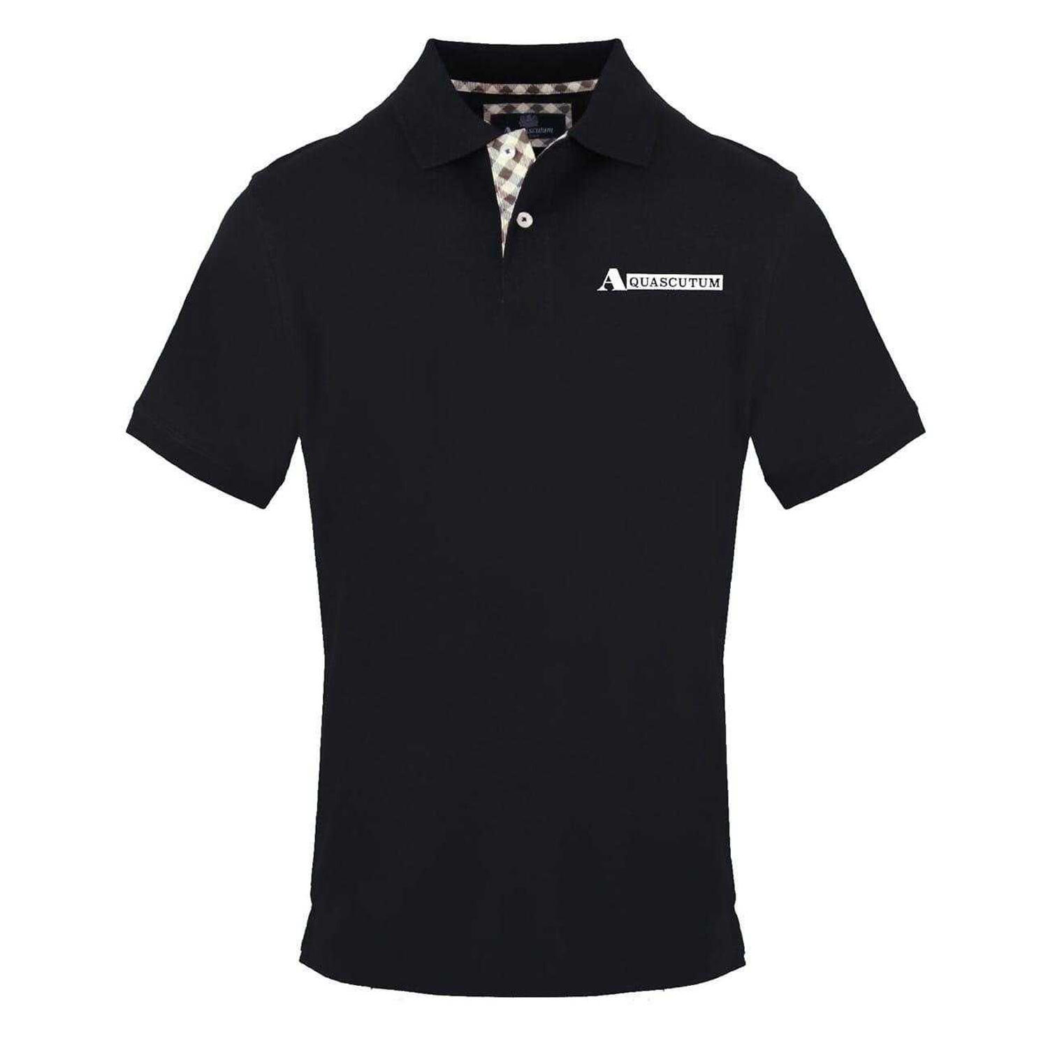 Aquascutum Mens Collared Short-Sleeved Polo Shirt