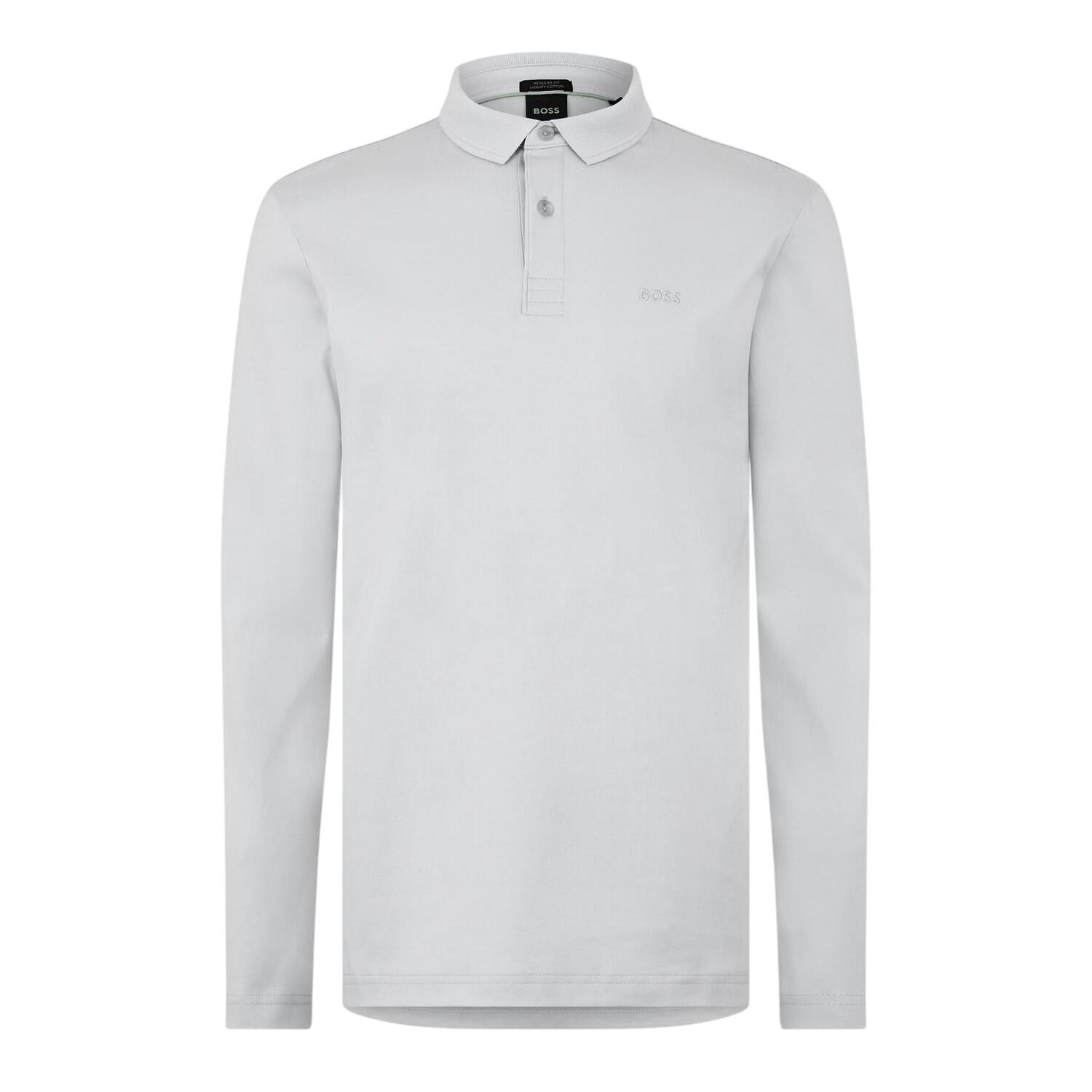 Boss Mens Pirol Logo Long-Sleeved Polo Shirt