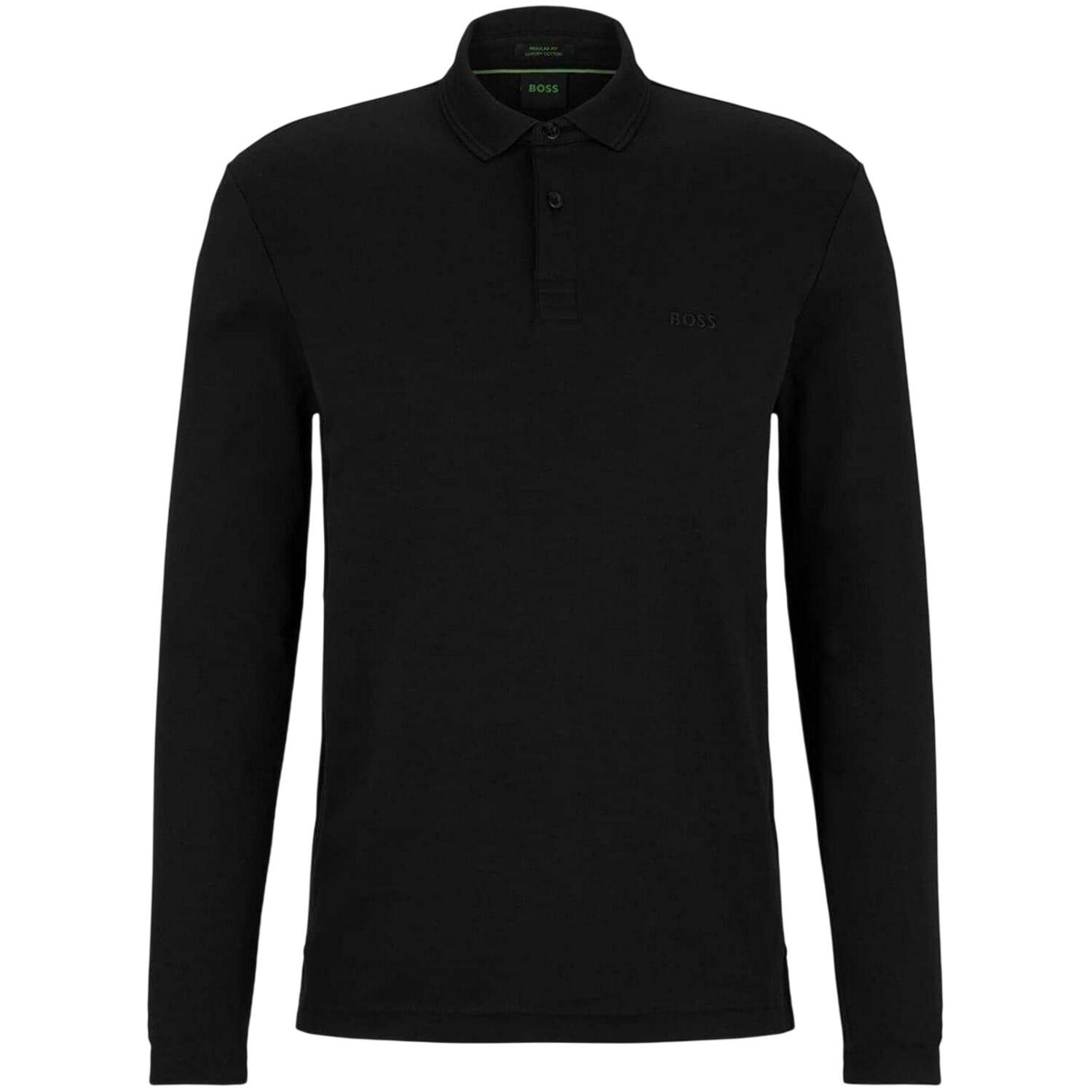 Boss Mens Pirol Logo Long-Sleeved Polo Shirt