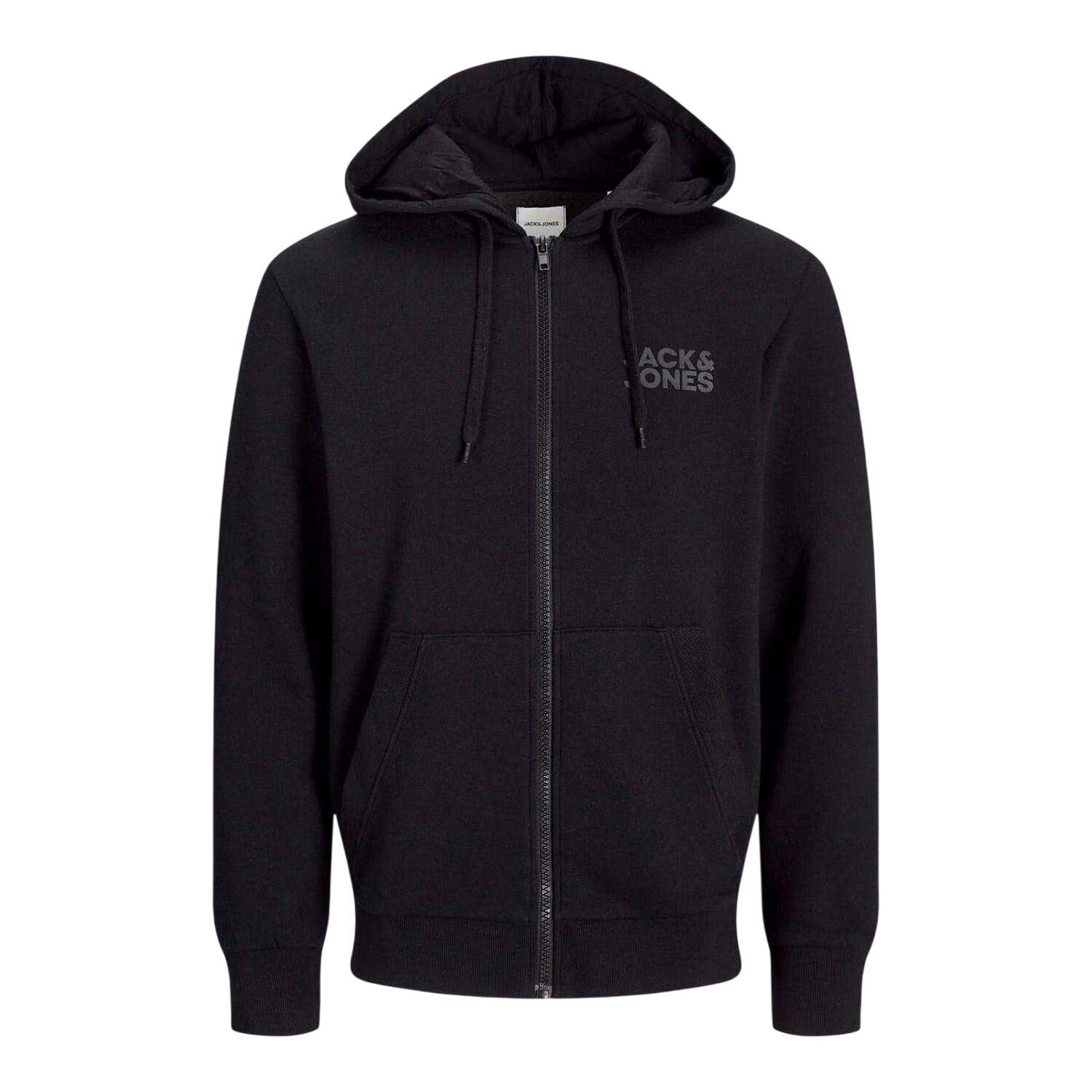 Jack And Jones Mens Logo Full Zip Hoodie