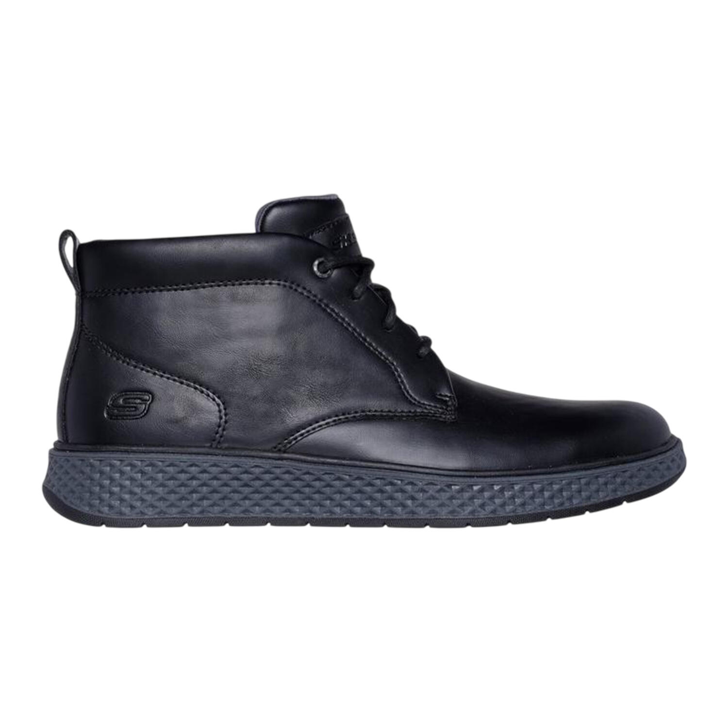 Skechers Mens Burkett Leather Flat Ankle Boots