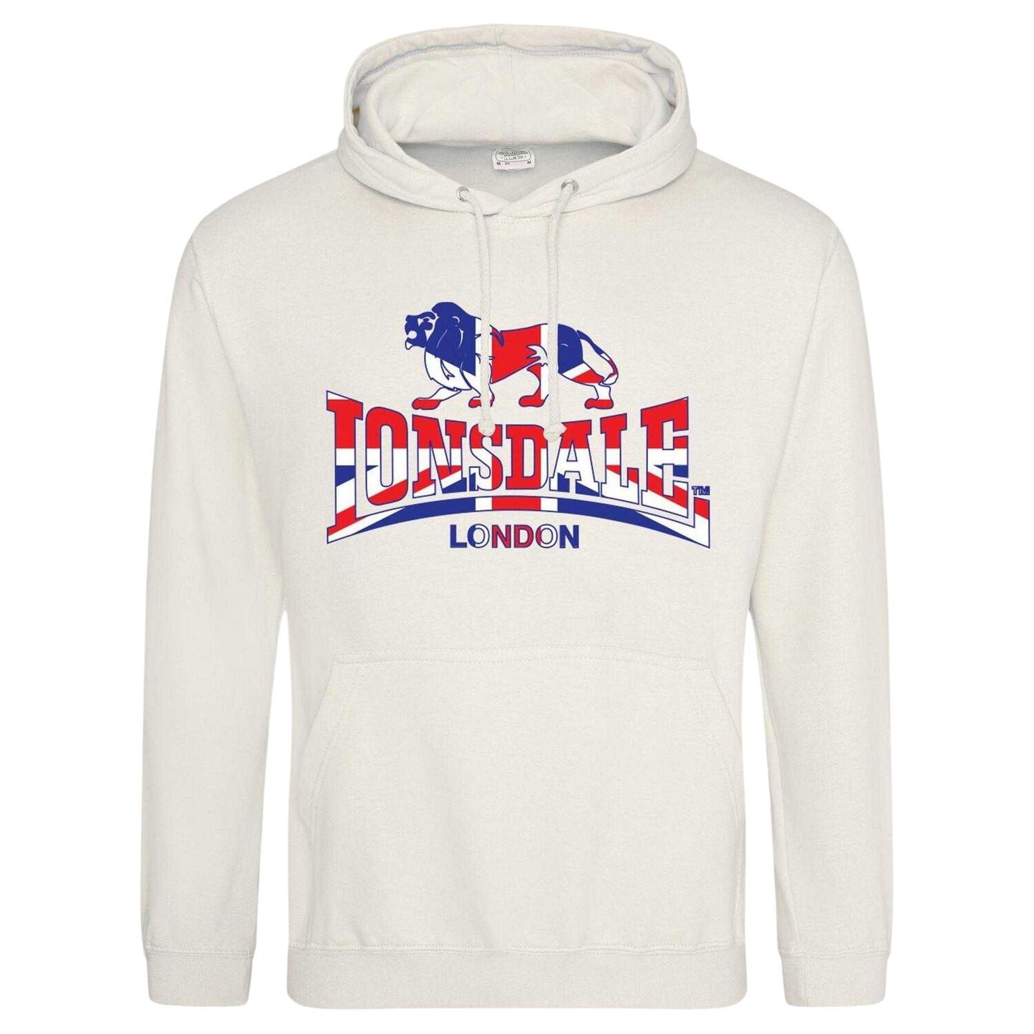 Lonsdale Mens Union Jack Logo Hoodie