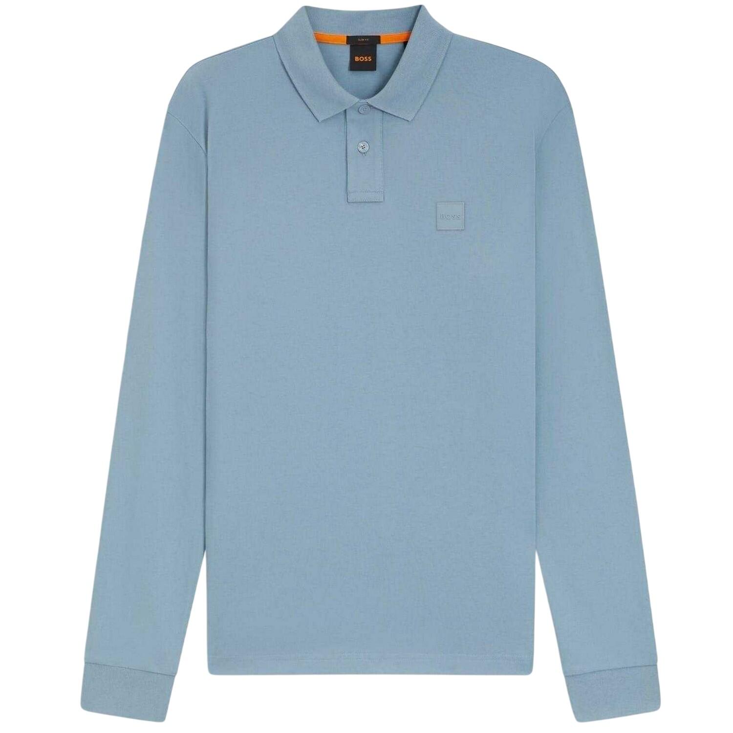 Boss Mens Passerby Logo Long-Sleeved Polo Shirt